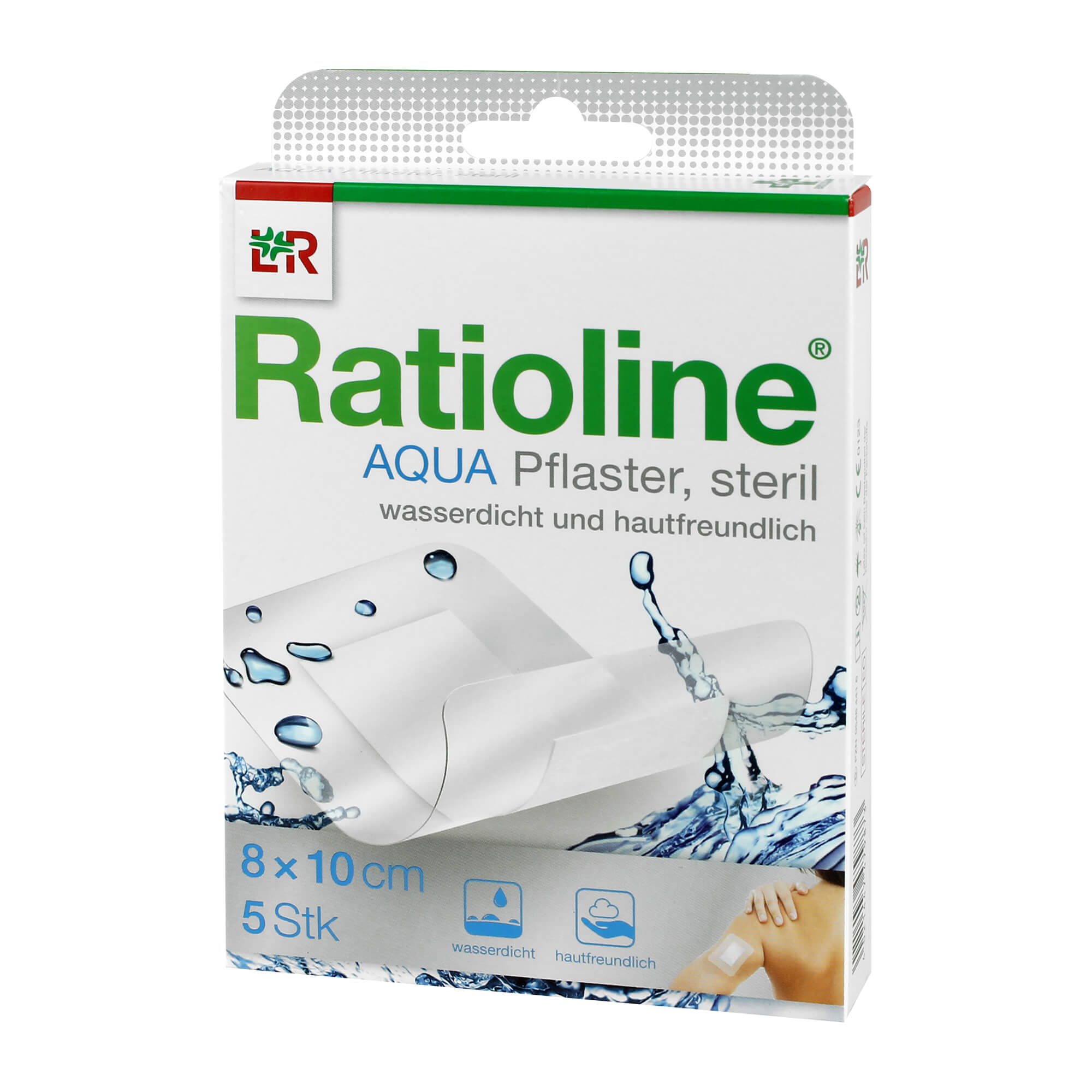 Ratioline aqua Duschpflaster Plus 8x10 cm steril