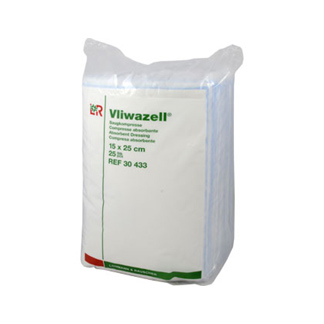 Vliwazell Kompressen 15x25cm unsteril