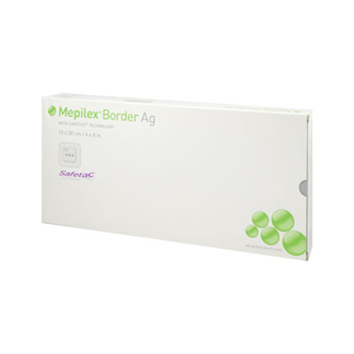 Mepilex Border Ag Schaumverband 10X20 Cm - None