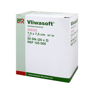 Vliwasoft Schlitzkompressen 7,5x7,5cm 4-lag.steril