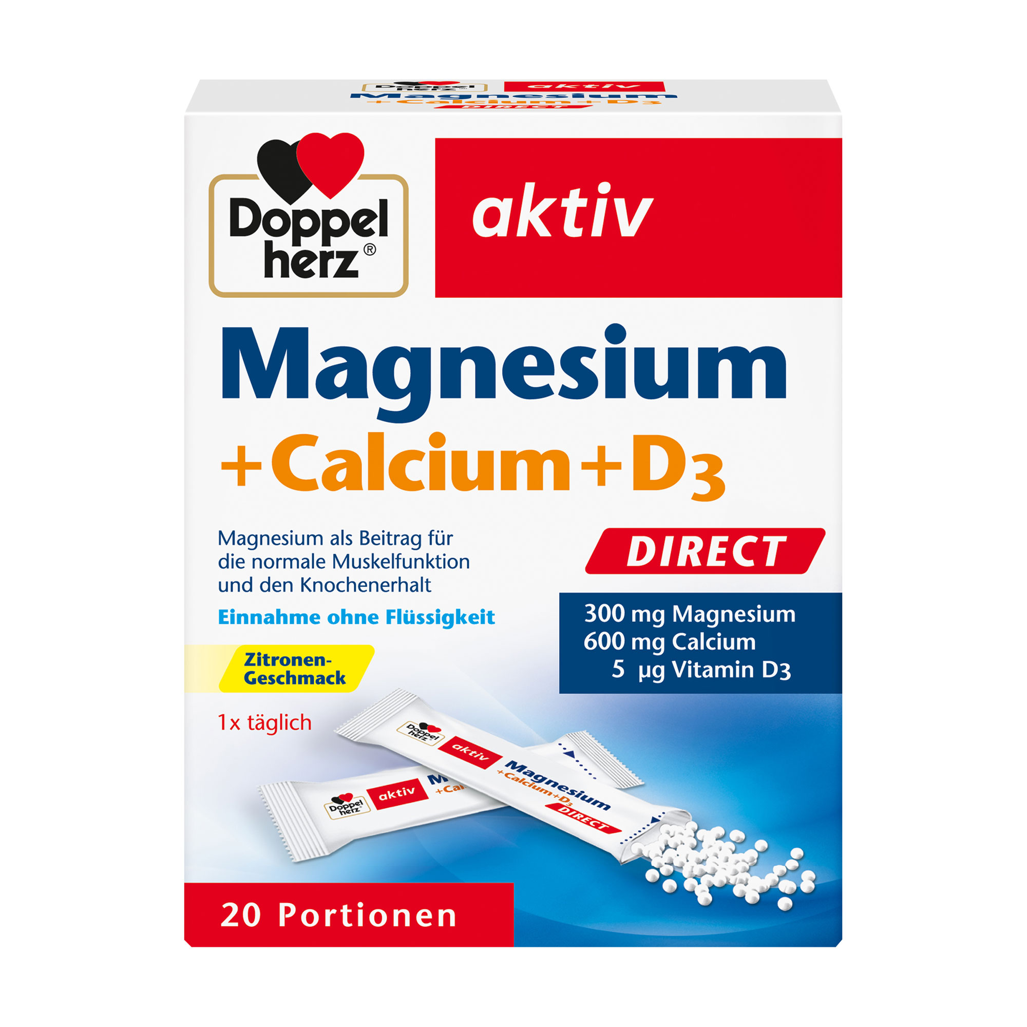 Doppelherz Magnesium + Calcium + D3 Aktiv - None