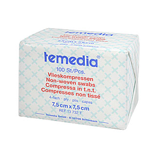 Vlieskompressen 7,5x7,5 cm unsteril 4fach