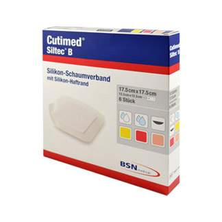 Cutimed Siltec B Schaumverband 17,5X17,5 Cm Mit Haftrand - None