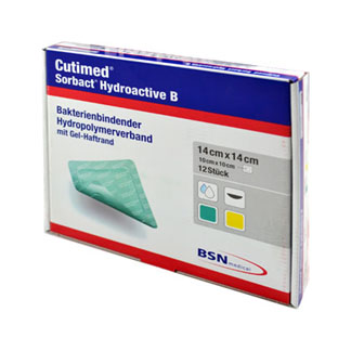 Cutimed Sorbact Hydroactive B Gel-Verband 14X14 Cm Haftrand - None