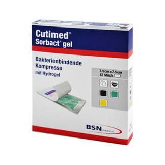 Cutimed Sorbact Gel Kompressen 7,5X7,5 Cm - None