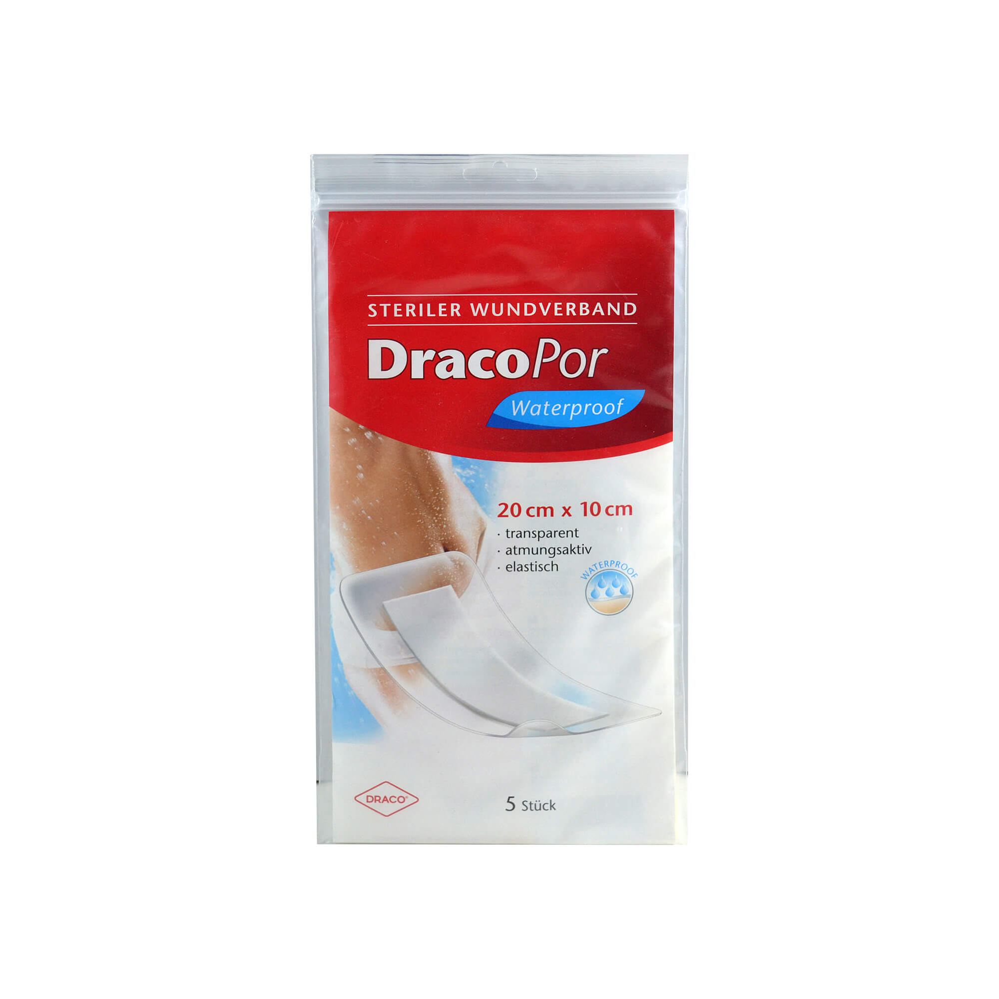 Dracopor Waterproof Wundverband 10X20 Cm Steril - None