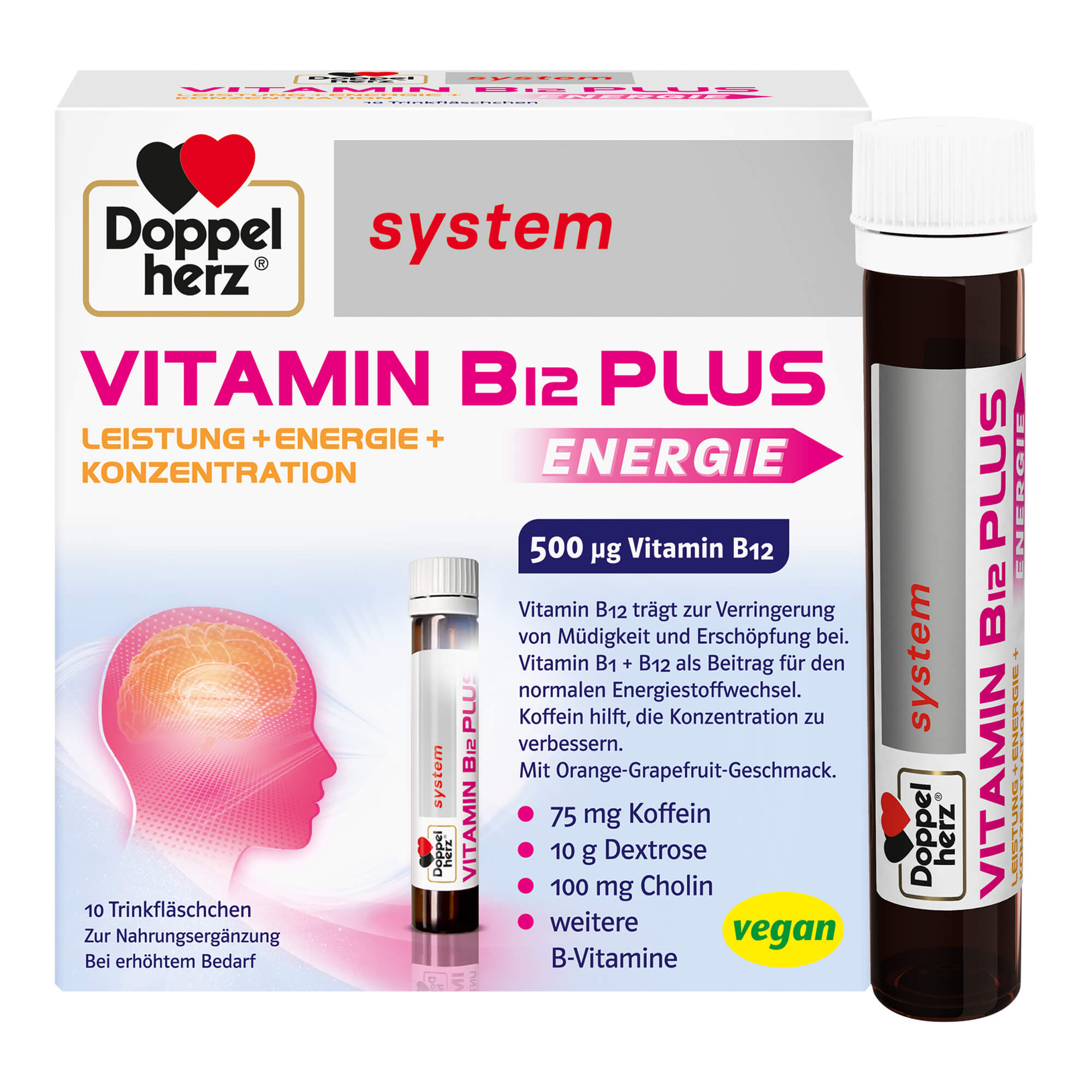 Doppelherz System Vitamin B12 Plus Energie Trinkampullen - None