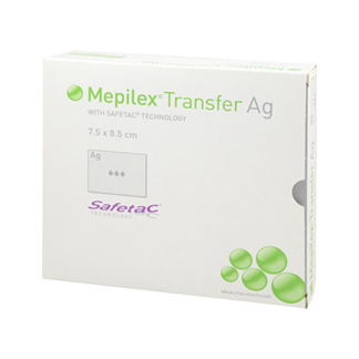 Mepilex Transfer Ag Schaumverband 7,5X8,5 Cm - None