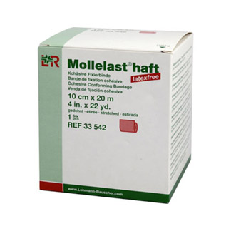 Mollelast haft latexfrei 10cmx20m gedehnt rot