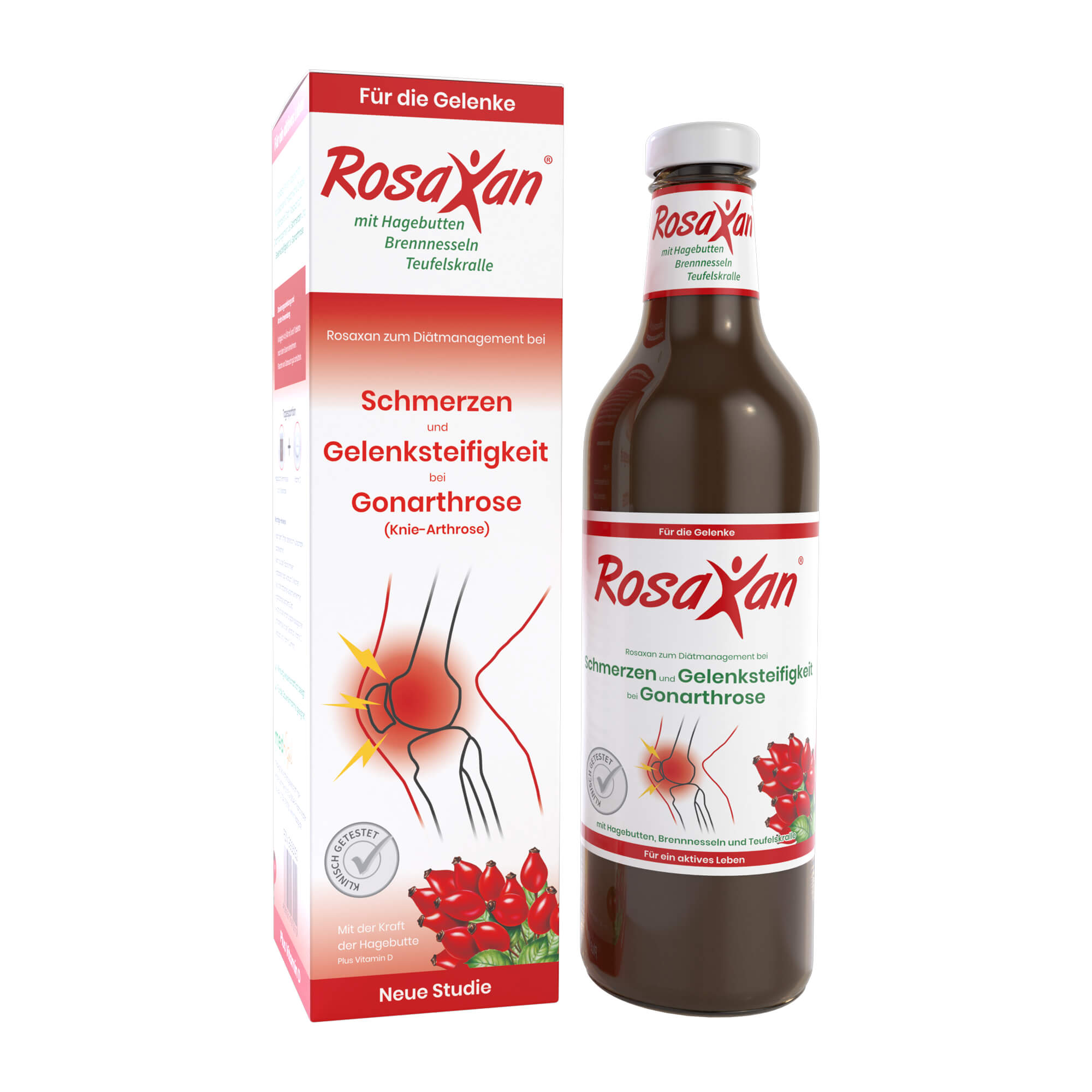 Rosaxan Saft plus Vitamin D-Tabletten