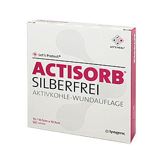 Actisorb Silberfrei 10,5X10,5 Cm Kompressen - None