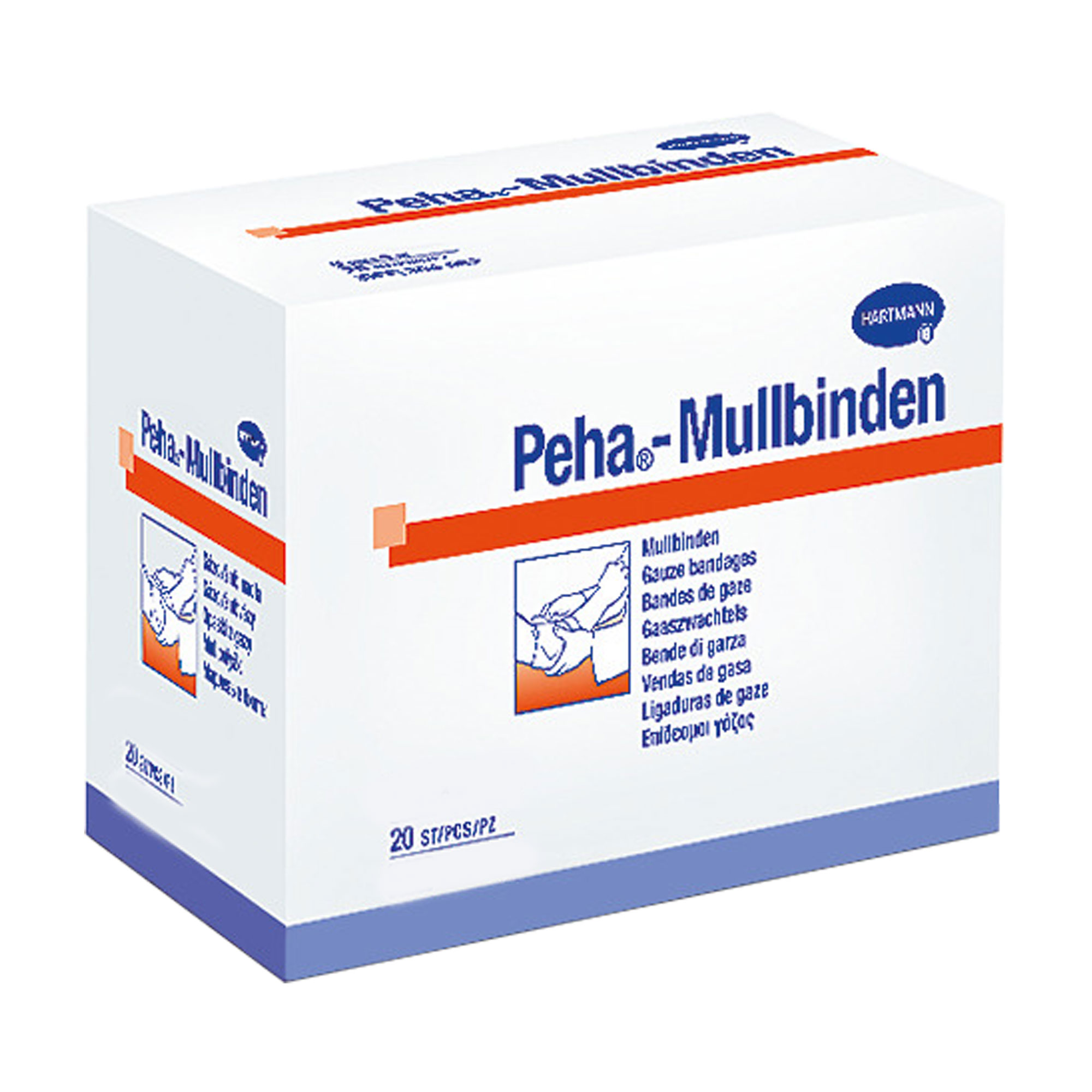 Hartmann Peha Mullbinden Fixierbinde 20 Stück 4 m x cm St Verband