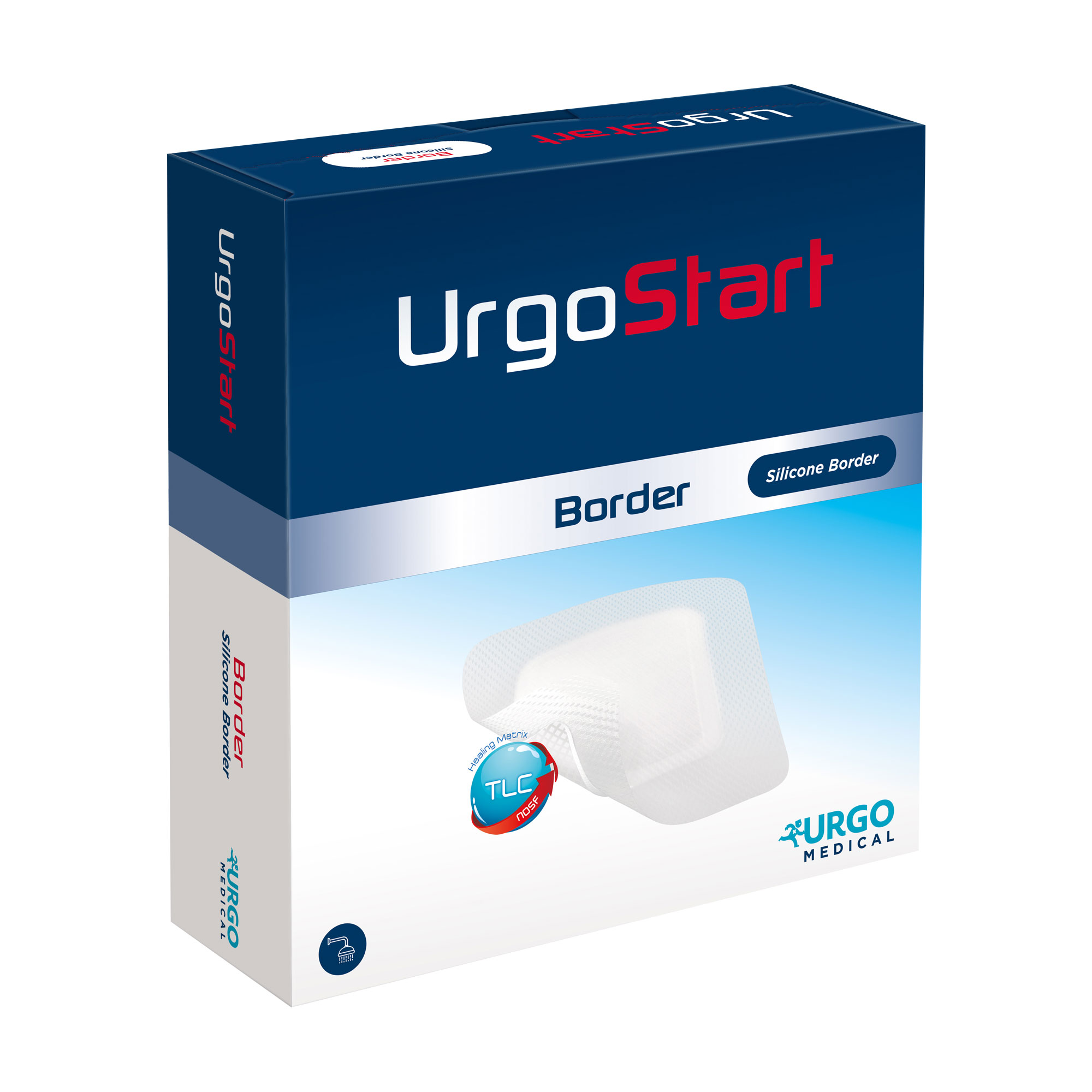 Urgostart Border 8x8 cm Schaumstoffwundverband