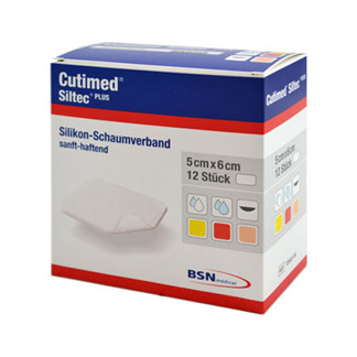 Cutimed Siltec Plus Schaumverband 5X6 Cm Haftend - None