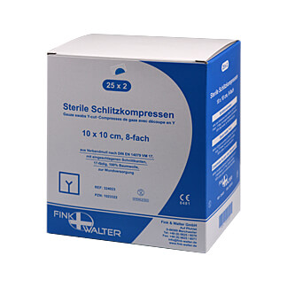 Schlitzkompressen 10x10cm 8f