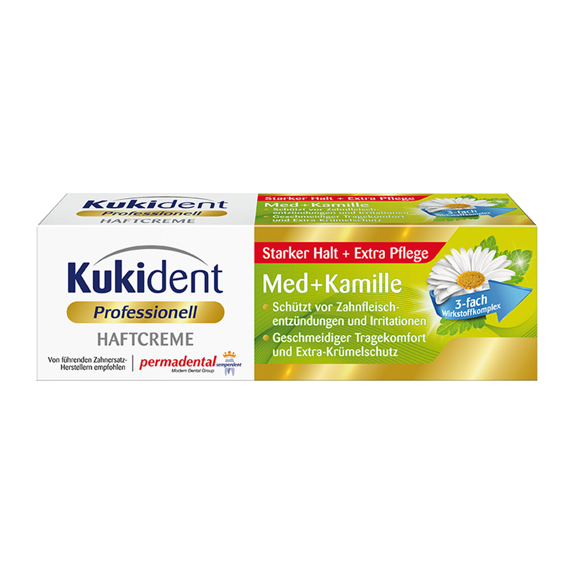 Kukident Haftcreme Med + Kamille - None