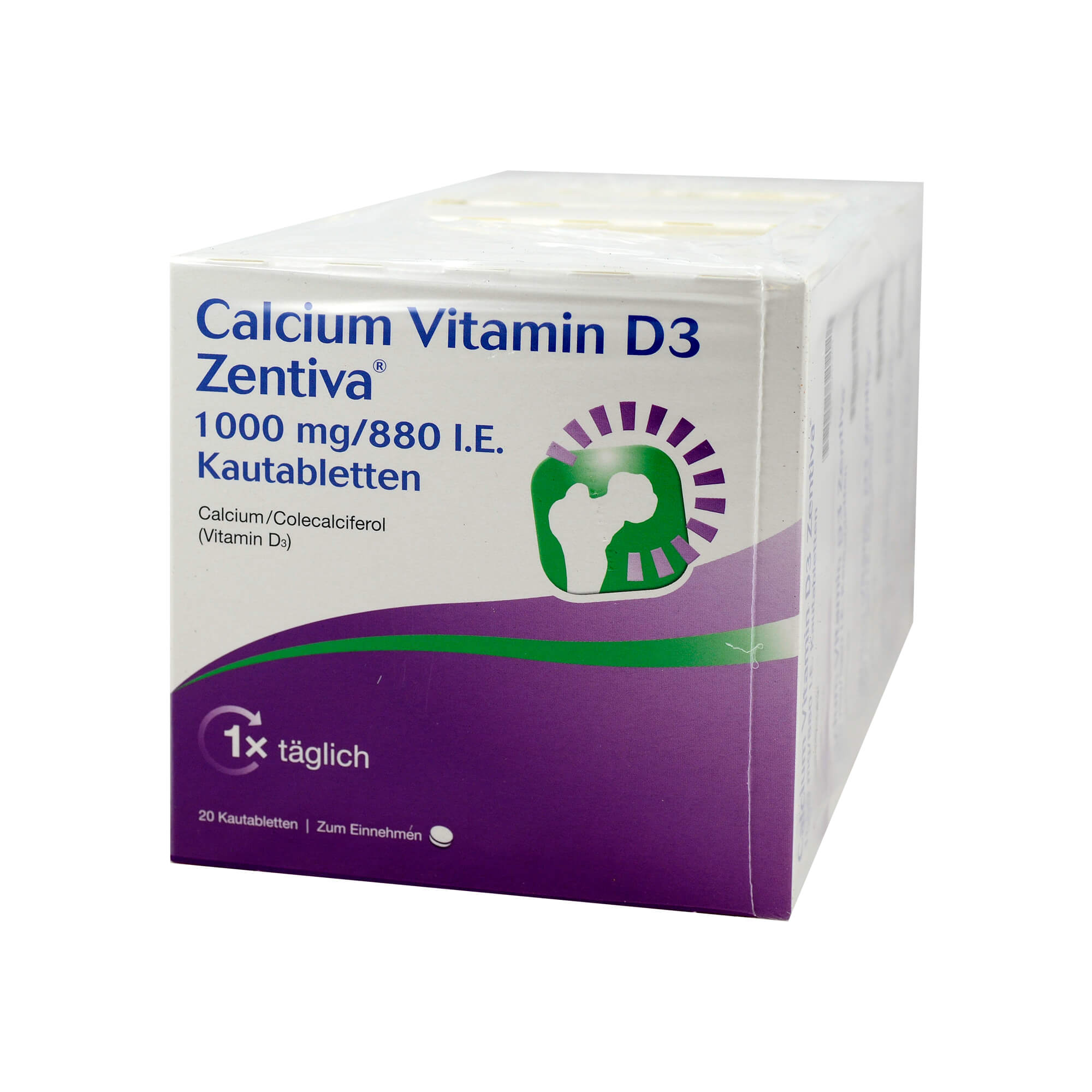 Calcium Vitamin D3 Zentiva 1000 Mg/880 I.E. Kautabletten - None