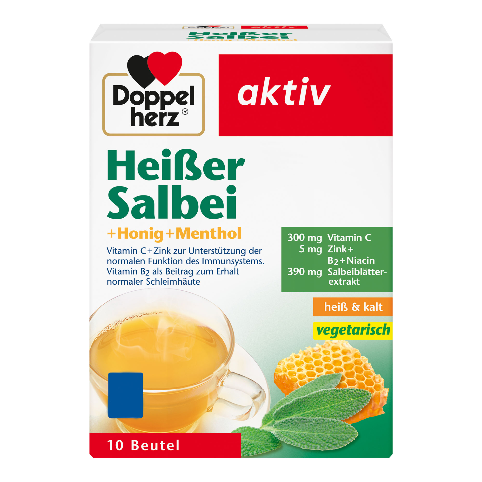 Doppelherz Heißer Salbei+Honig+Menthol Granulat - None