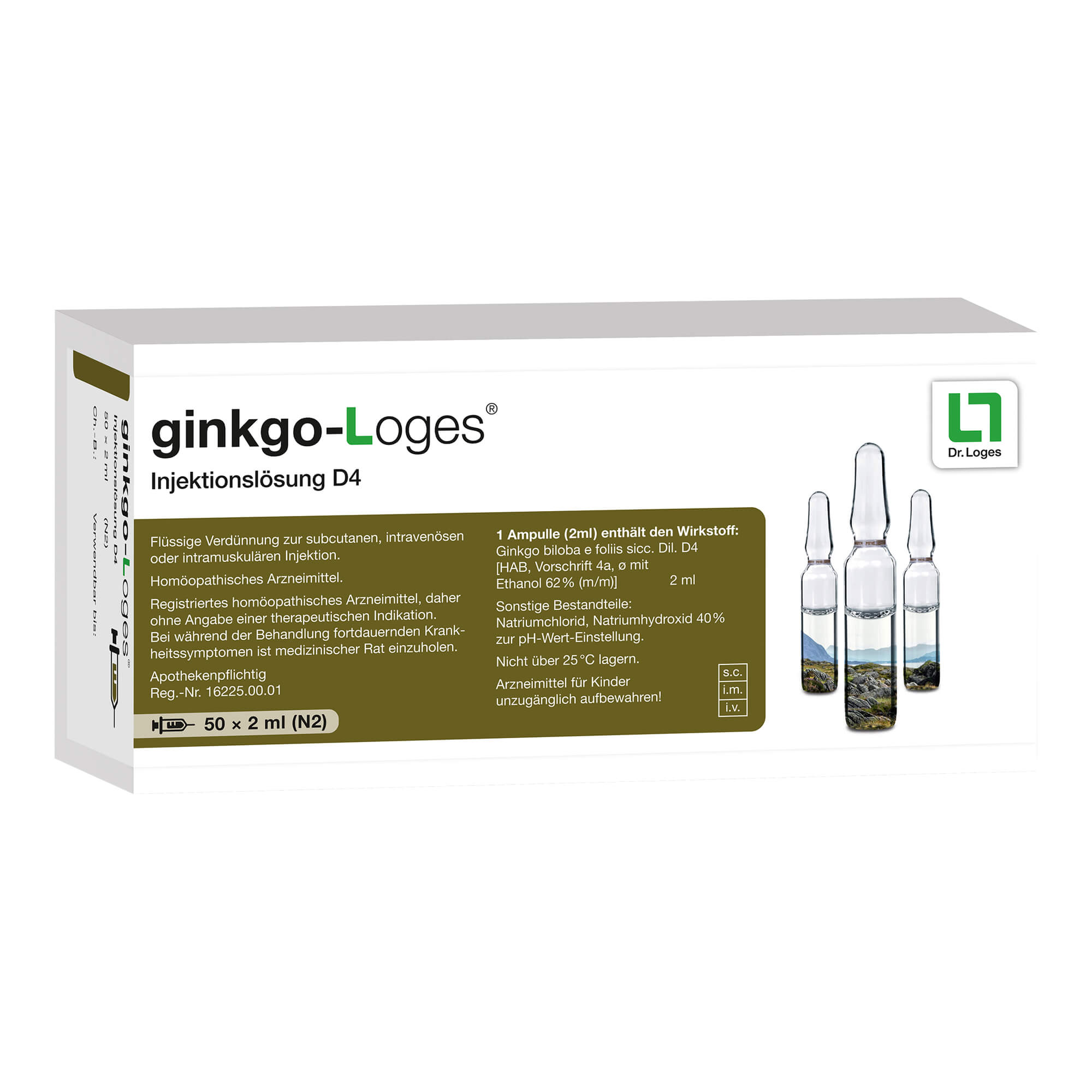 Ginkgo-Loges Injektionslösung D 4 Ampullen