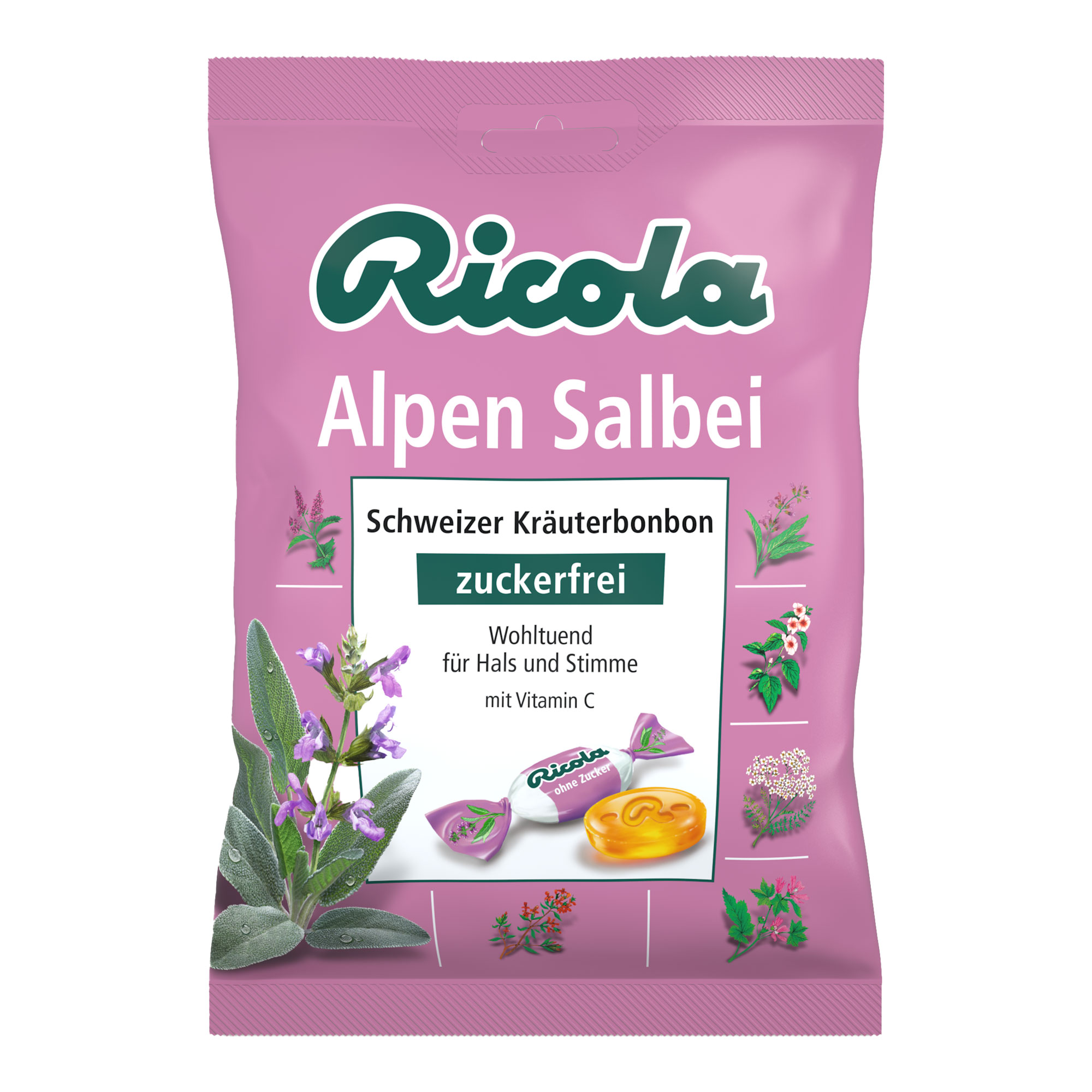 Ricola ohne Zucker Alpen Salbei Bonbons