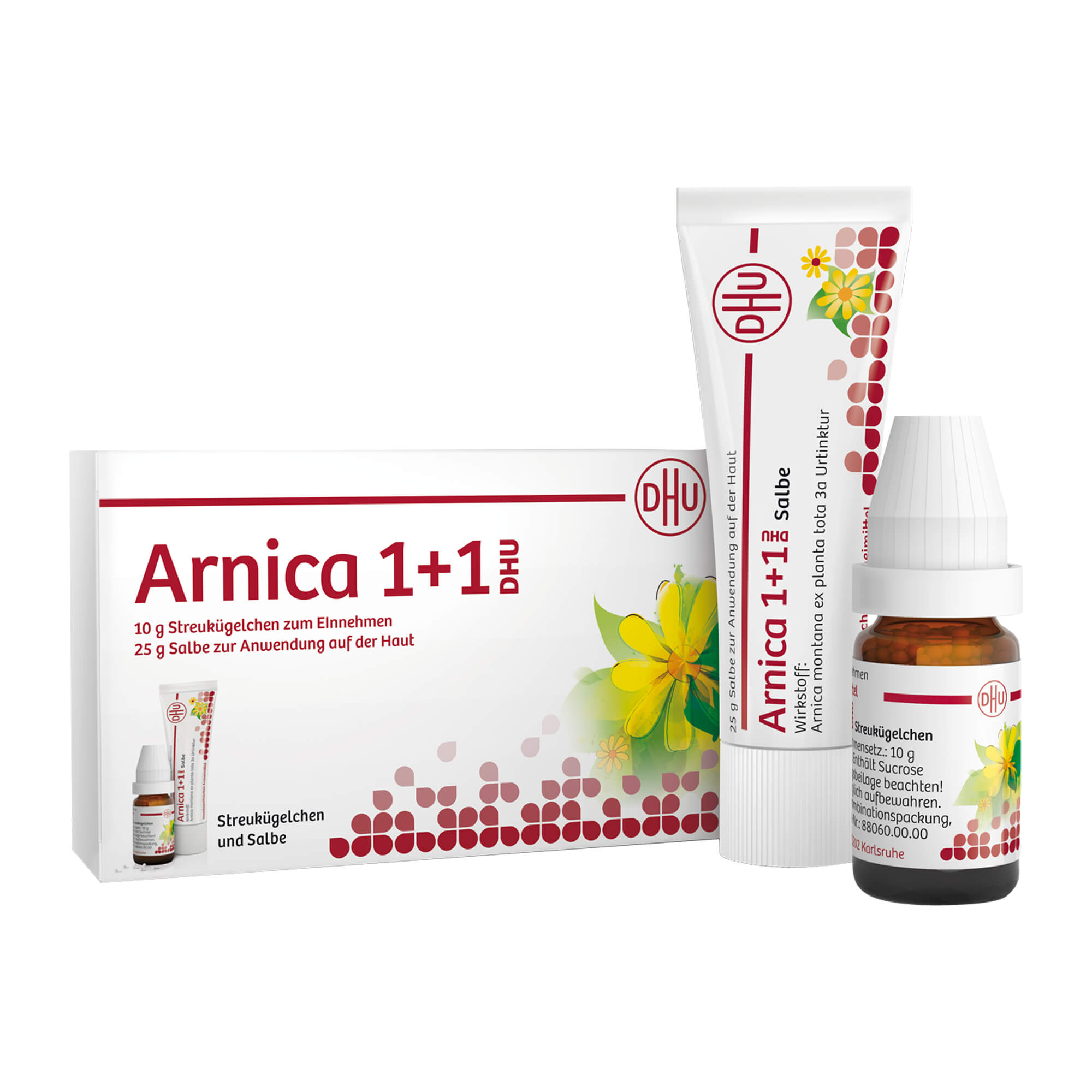 Arnica 1+1 Dhu Streukügelchen + Salbe - None