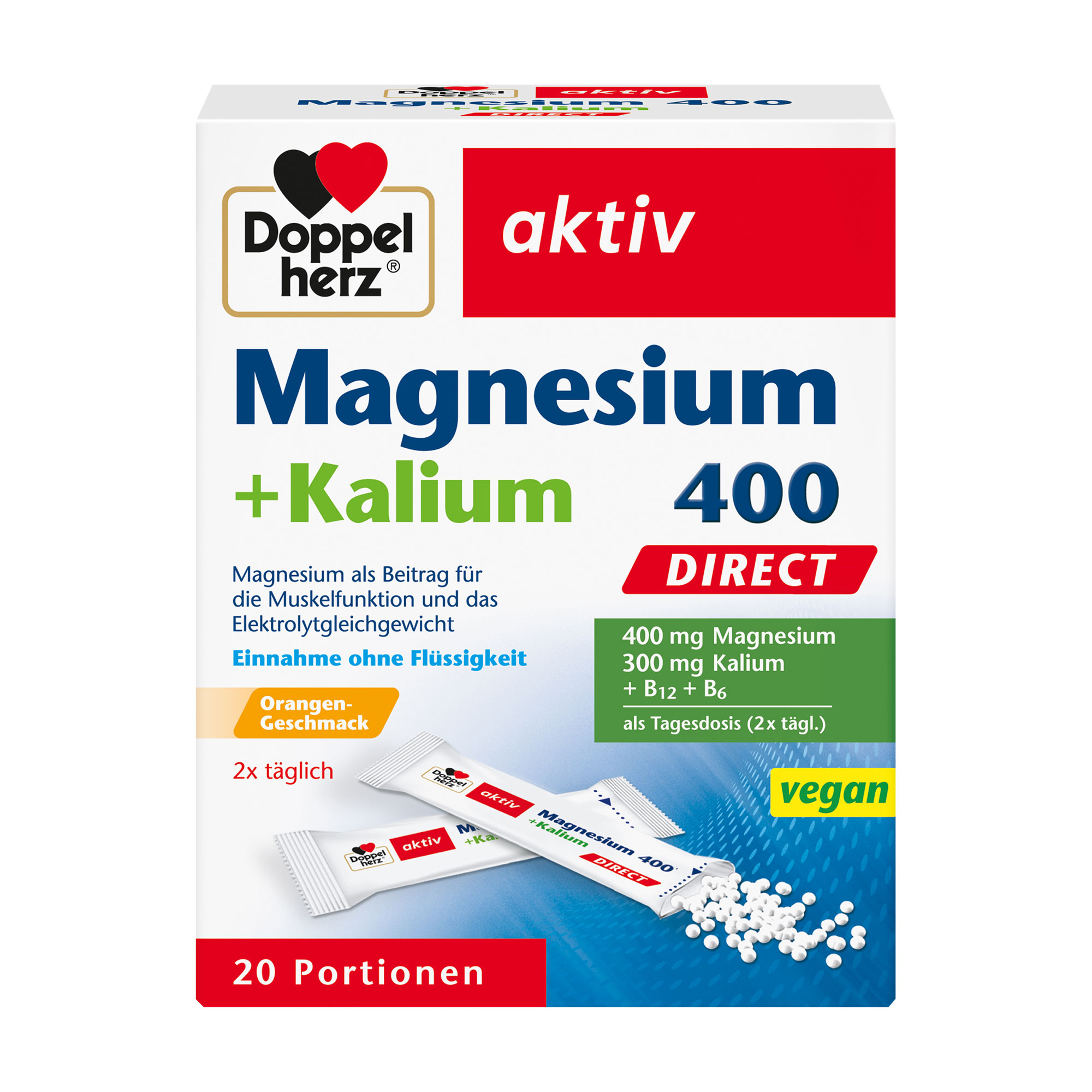 Doppelherz Magnesium+Kalium Direct Portionsbeutel - None