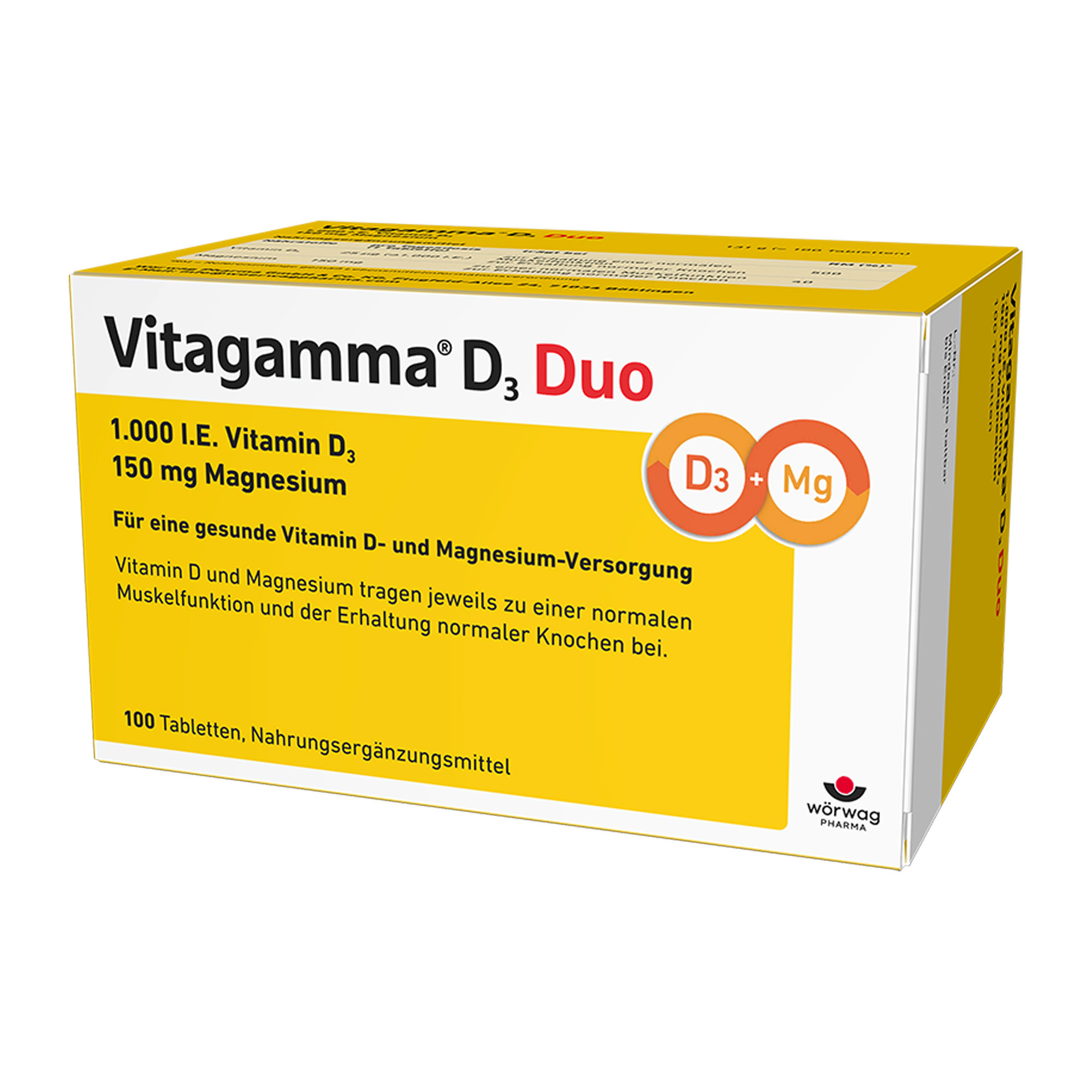 Vitagamma D3 Duo 1.000 I.E Vit.D3 150Mg Magnesium - None