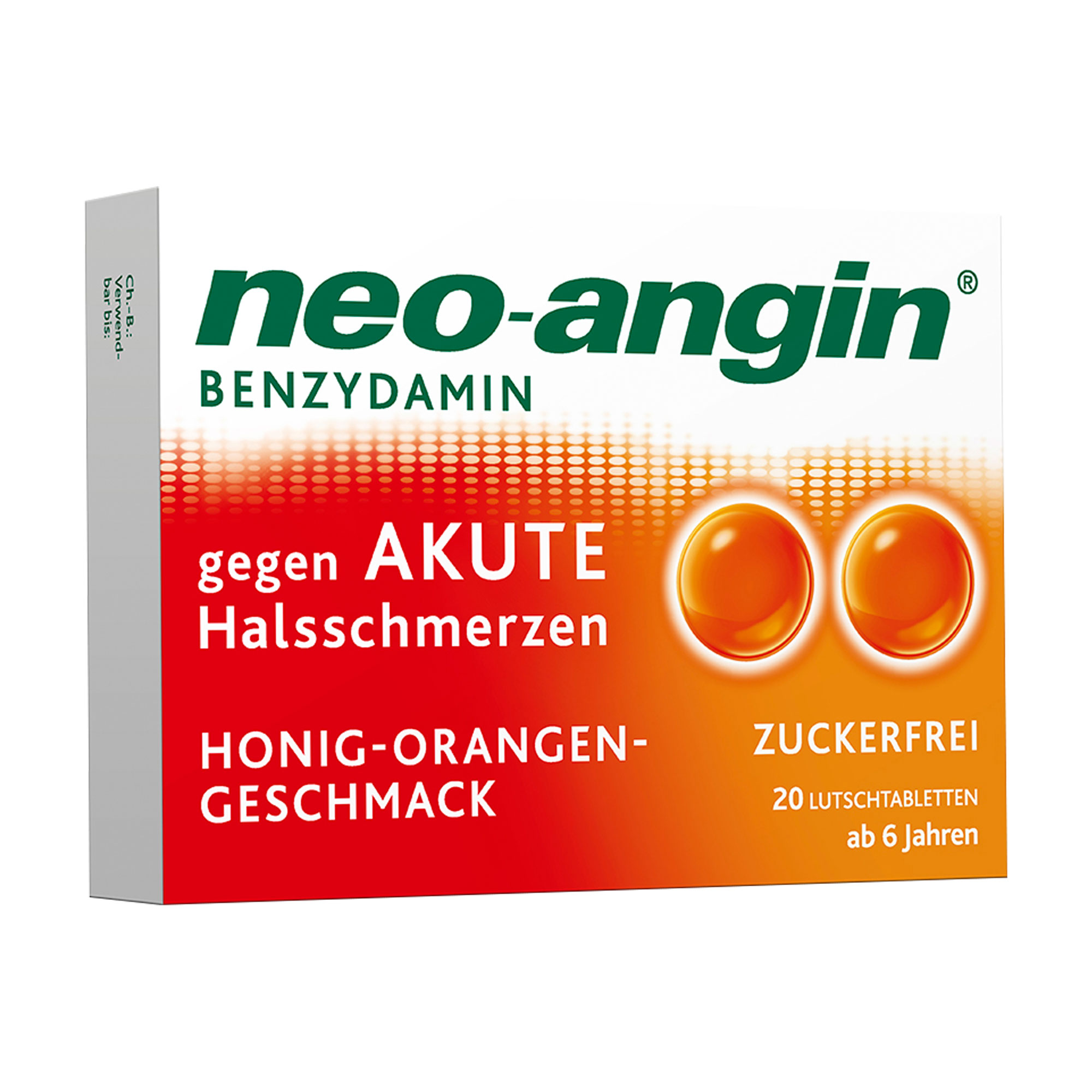 Neo-Angin Benzydamin Akute Halsschmerzen Honig-Orange - None