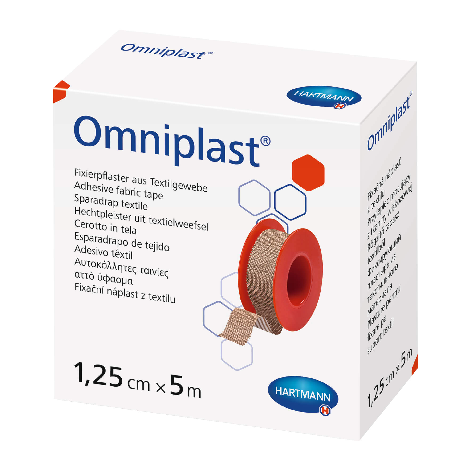 Omniplast Fixierpflaster Textilgew.1,25 cmx5 m