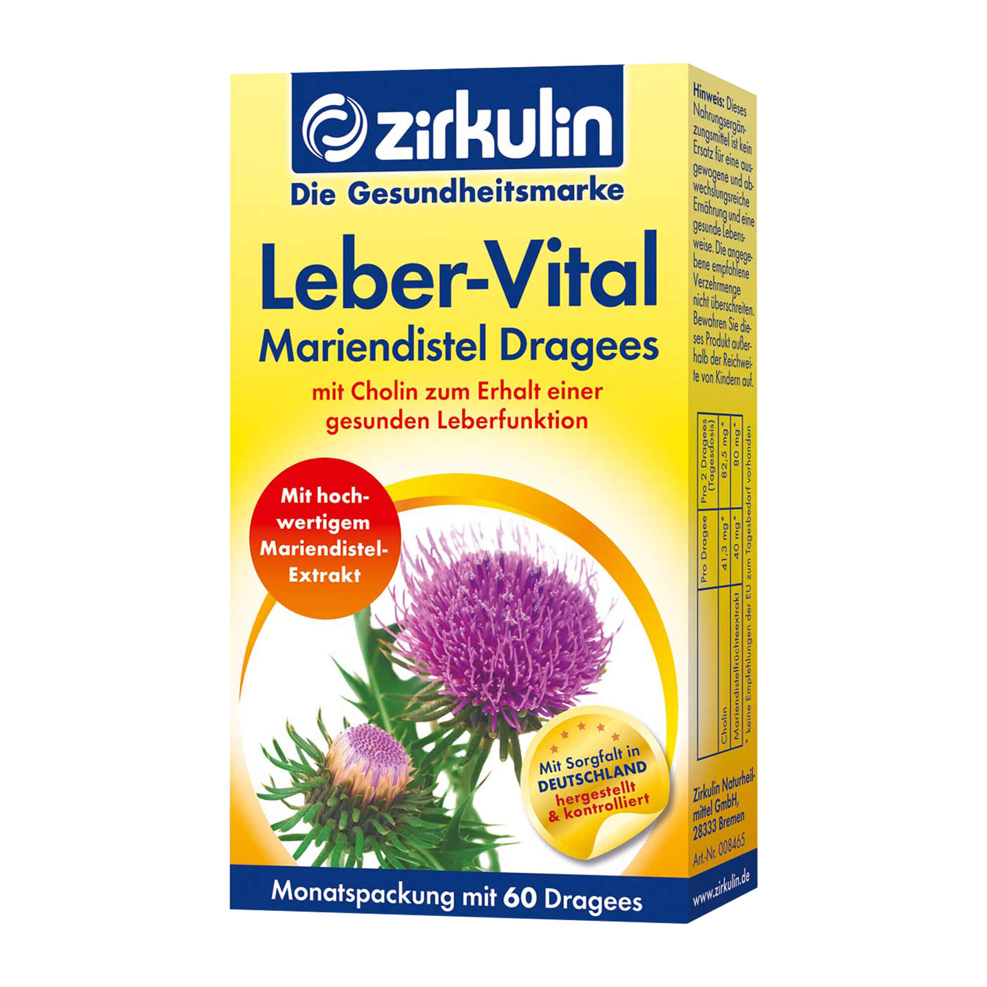 Zirkulin Leber-Vital Mariendistel Dragees - None