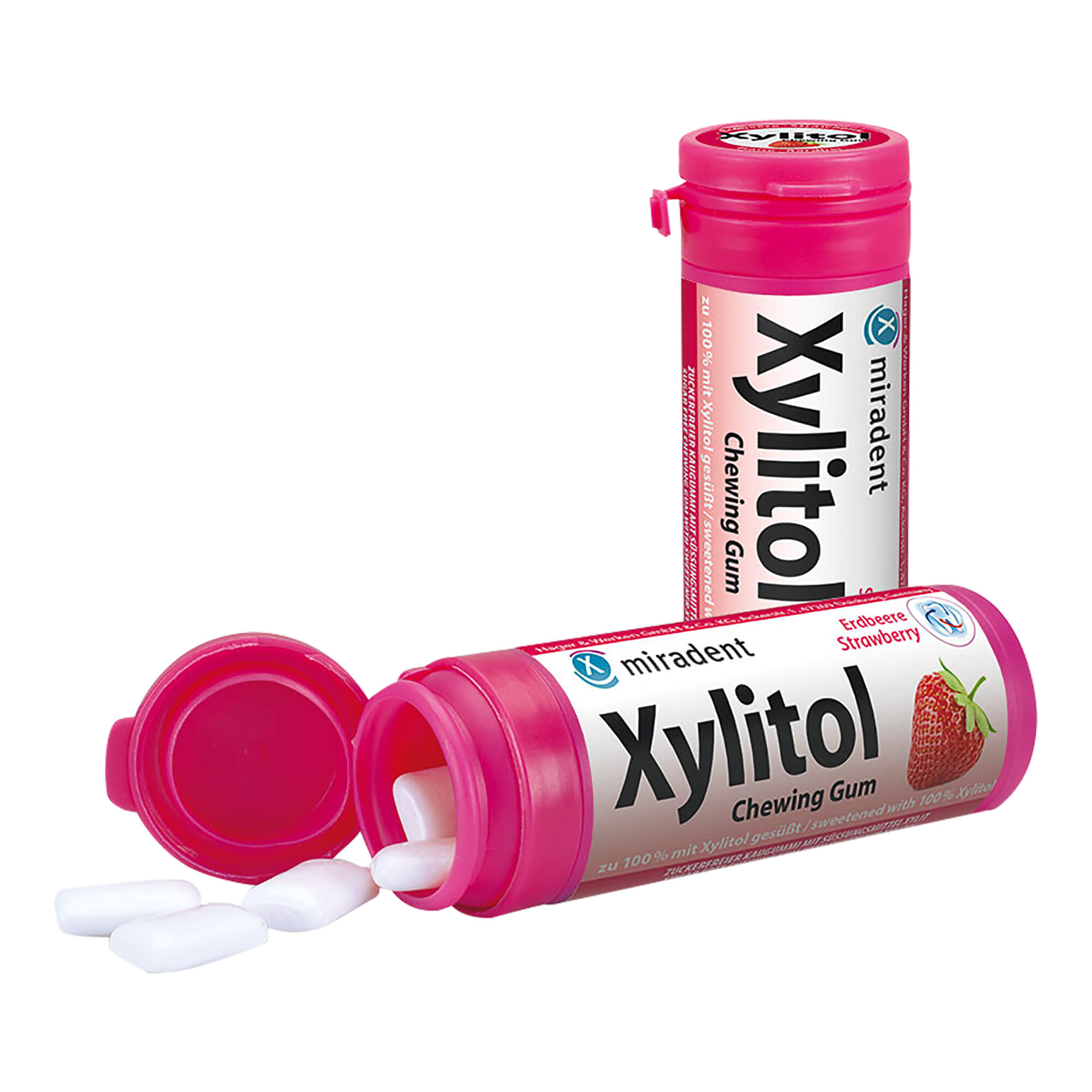 Miradent Xylitol Chewing Gum Erdbeere - None