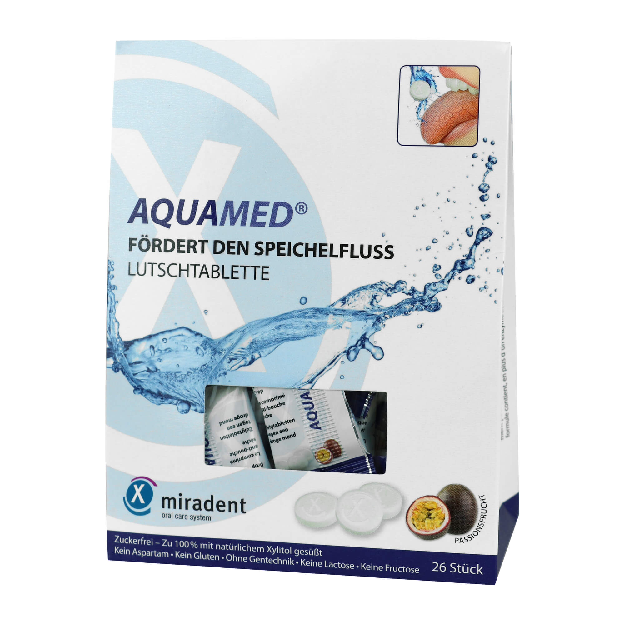 Miradent Aquamed Mundtrockenheitslutschtabletten - None