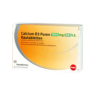 Calcium D3 Puren 1000 Mg/880 I.E. Kautabletten - None