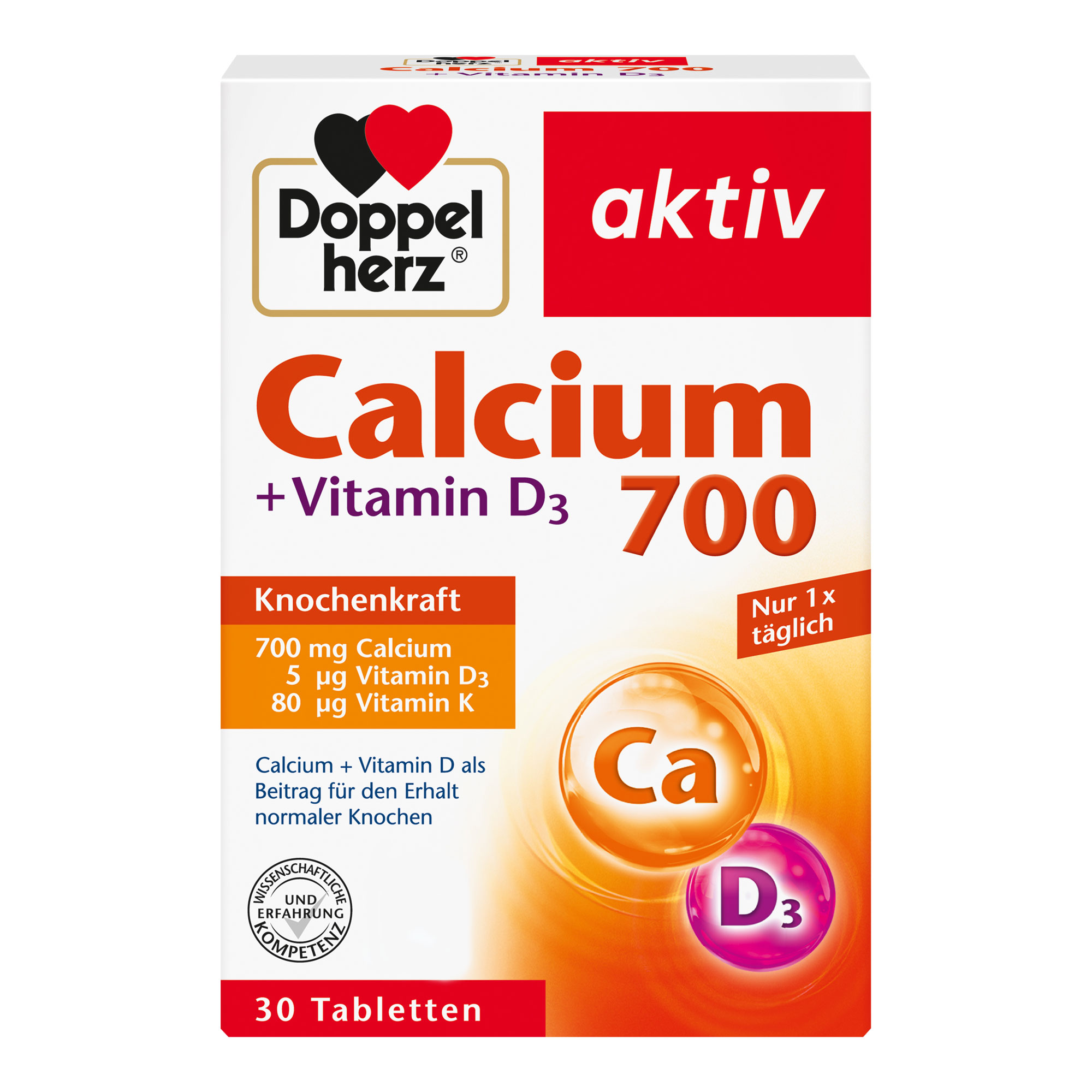 Doppelherz Aktiv Calcium 700 + Vitamin D3 Tabletten - None