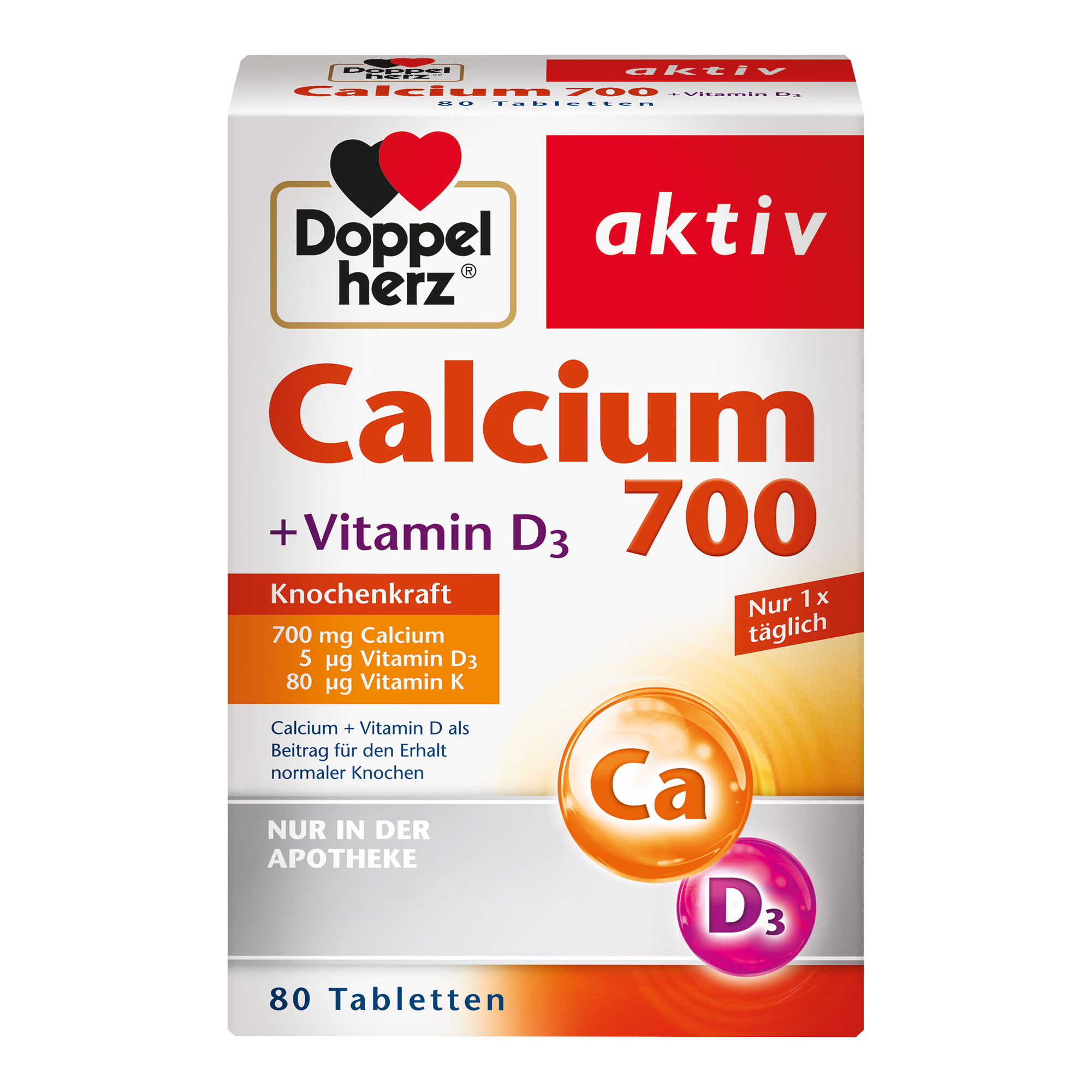 Doppelherz Aktiv Calcium 700 + Vitamin D3 Tabletten - None