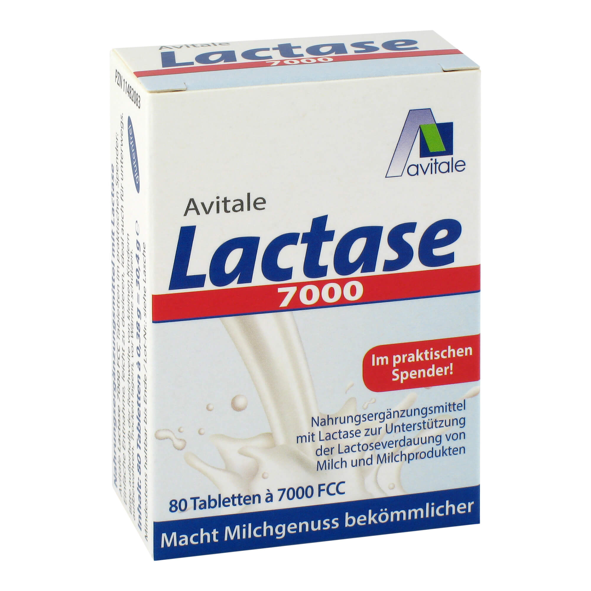 Lactase 7.000 FCC Tabletten im Spender