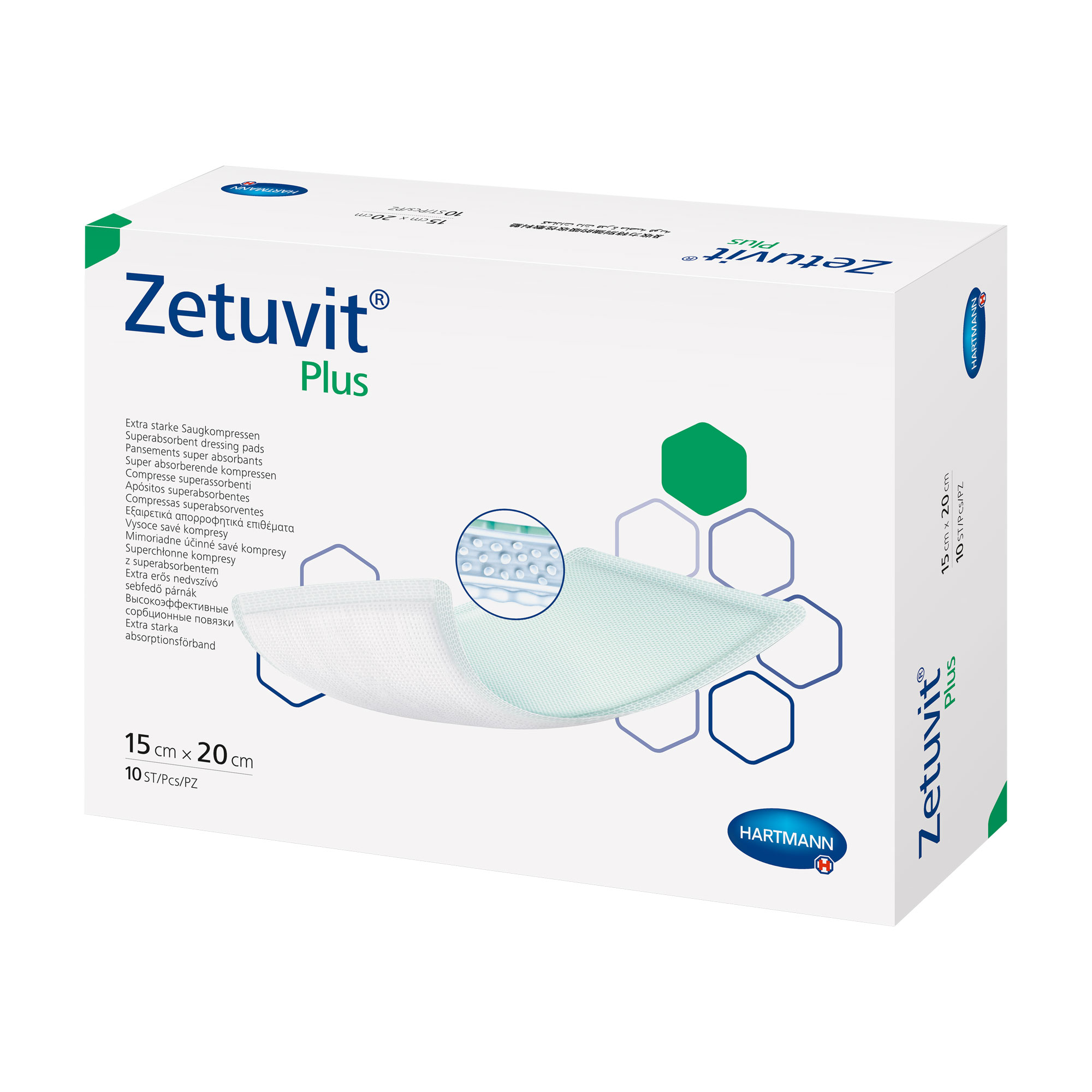 Zetuvit Plus Extra Starke Saugkompresse Steril 15X20 Cm - None