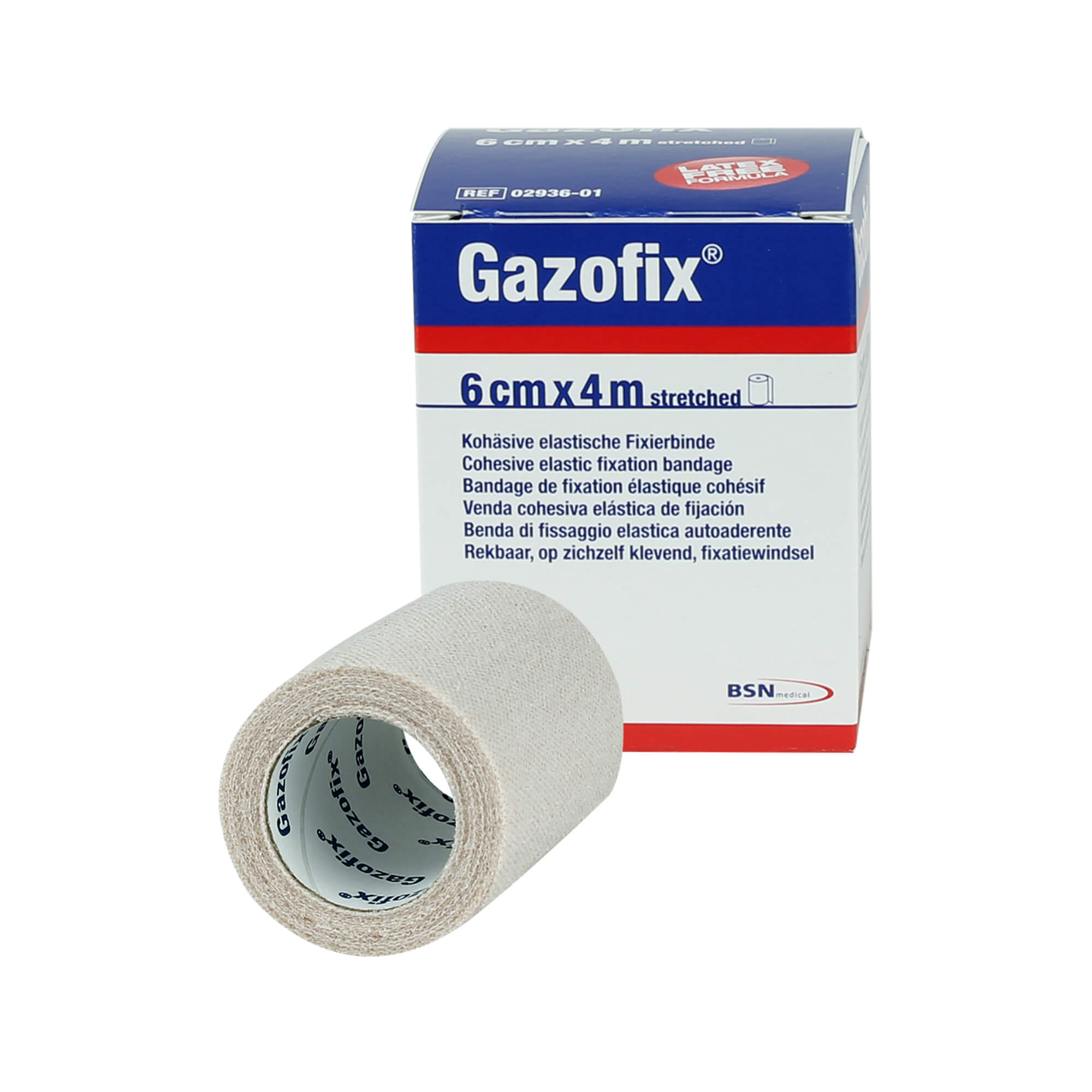 Gazofix Kohäsive Elastische Fixierbinde, 6 Cmx4 M - None