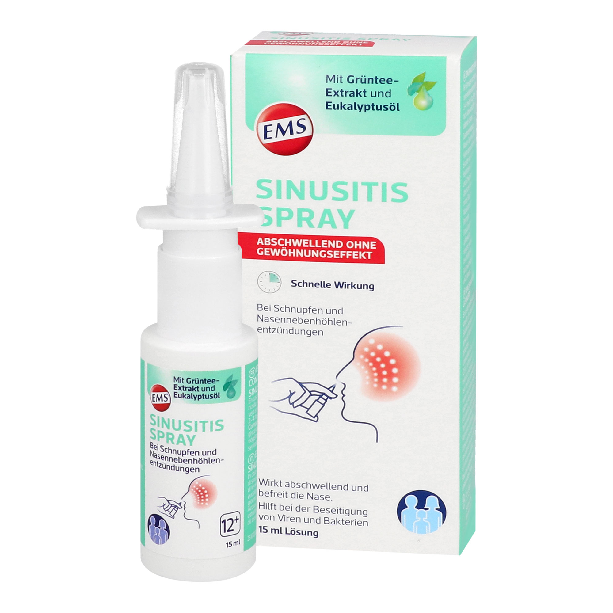 SINUSITIS SPRAY mit Grüntee-Extrakt und Eukalyptusöl