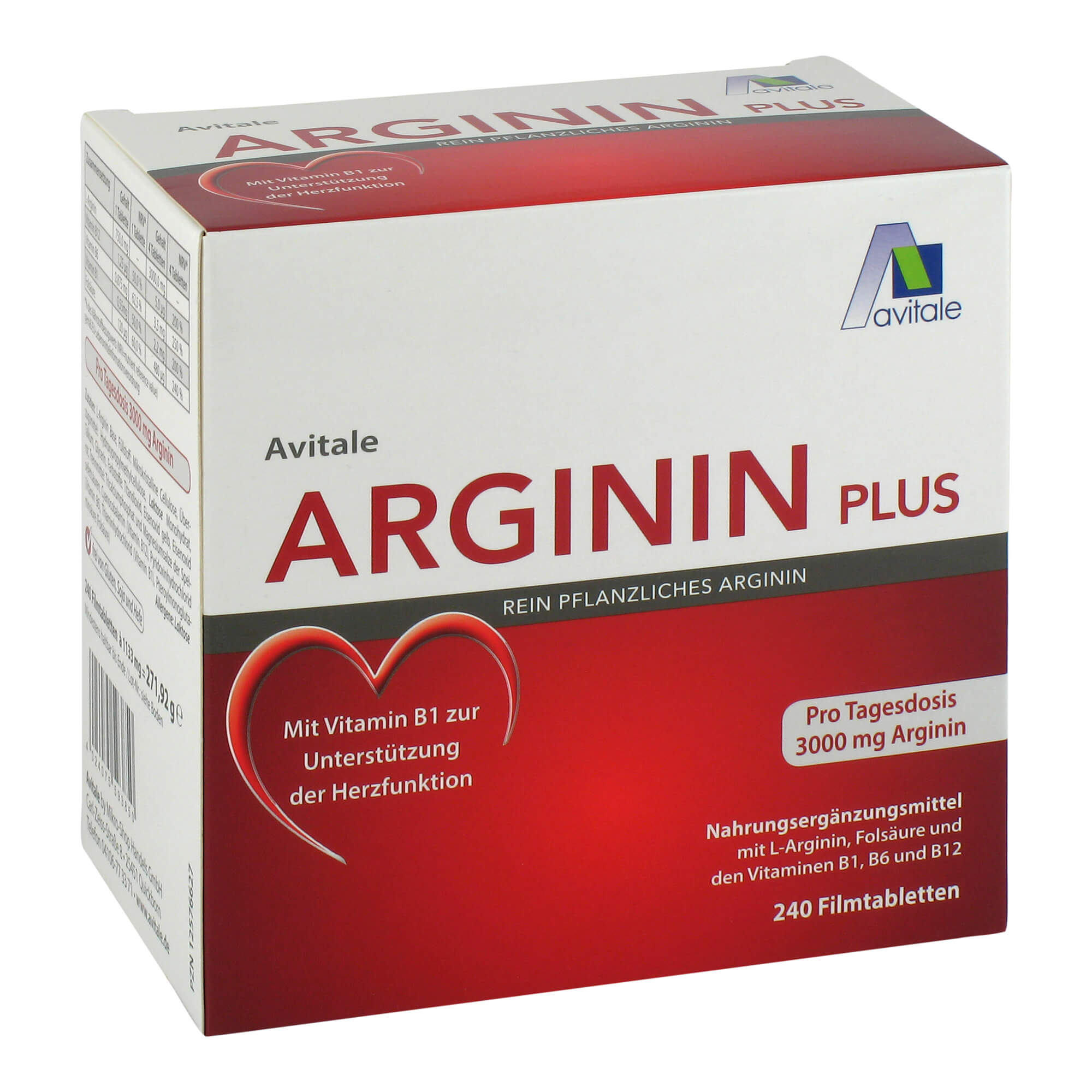 Arginin Plus Vitamin B1+B6+B12+Folsäure Filmtabl. 240 St Filmtabletten