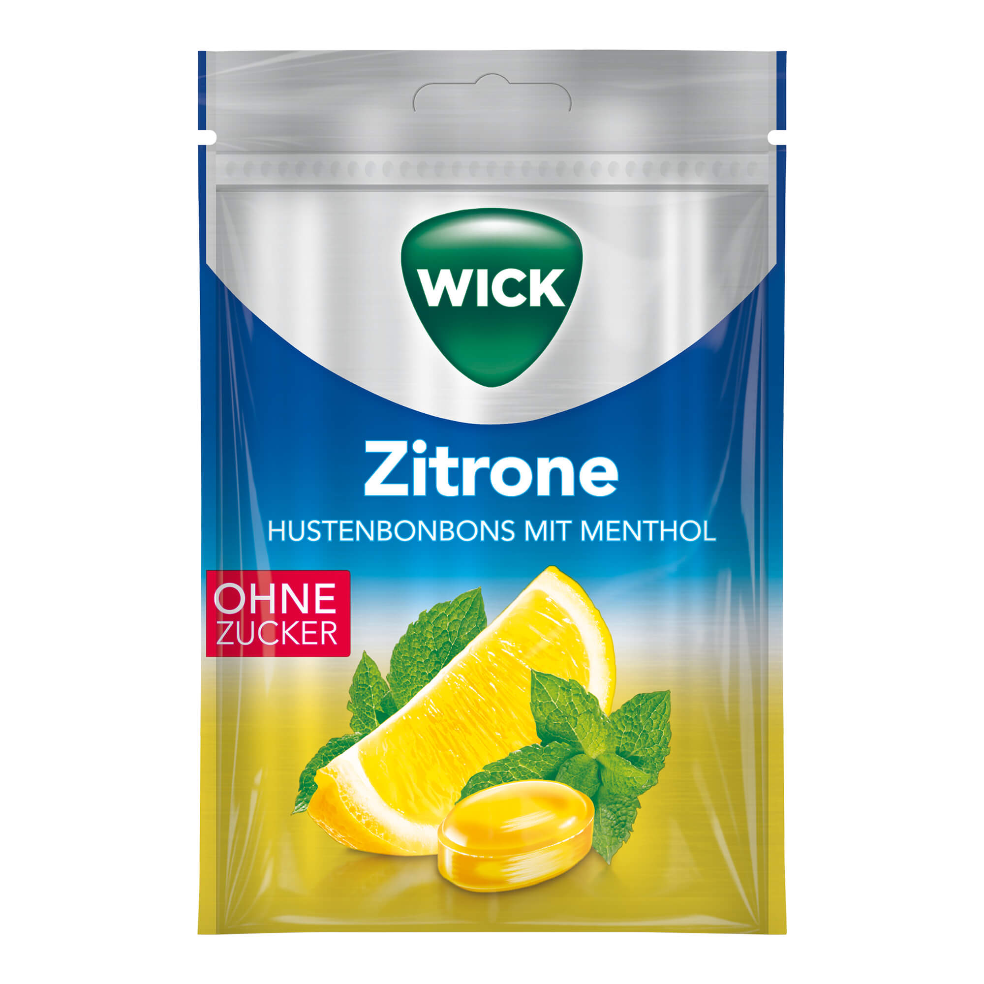 WICK Zitrone & nat.Menthol Bonbons ohne Zucker Beutel