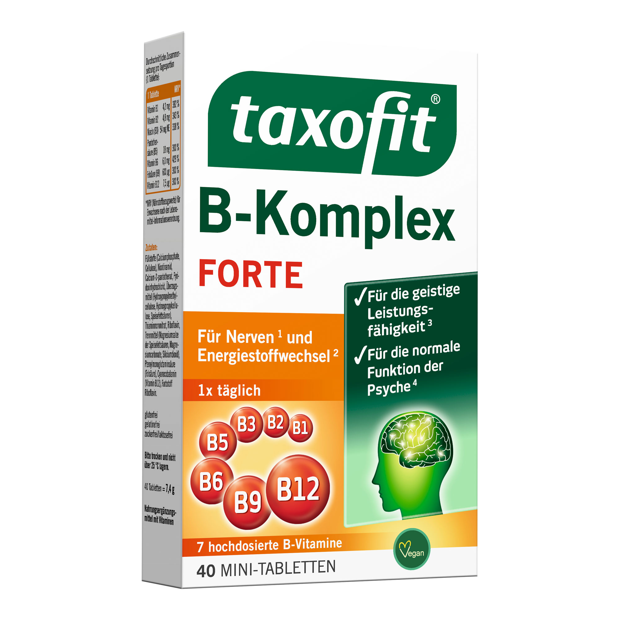 Taxofit B-Komplex + Folsäure Mini Tabletten - None