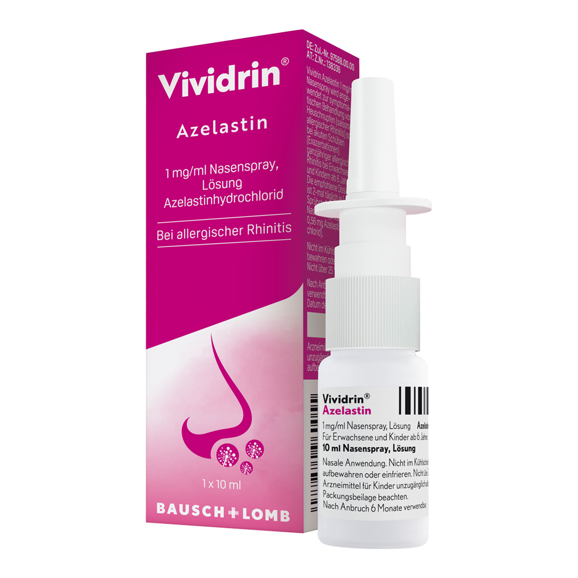 Vividrin Azelastin 1 Mg/Ml Nasenspray Lösung - None