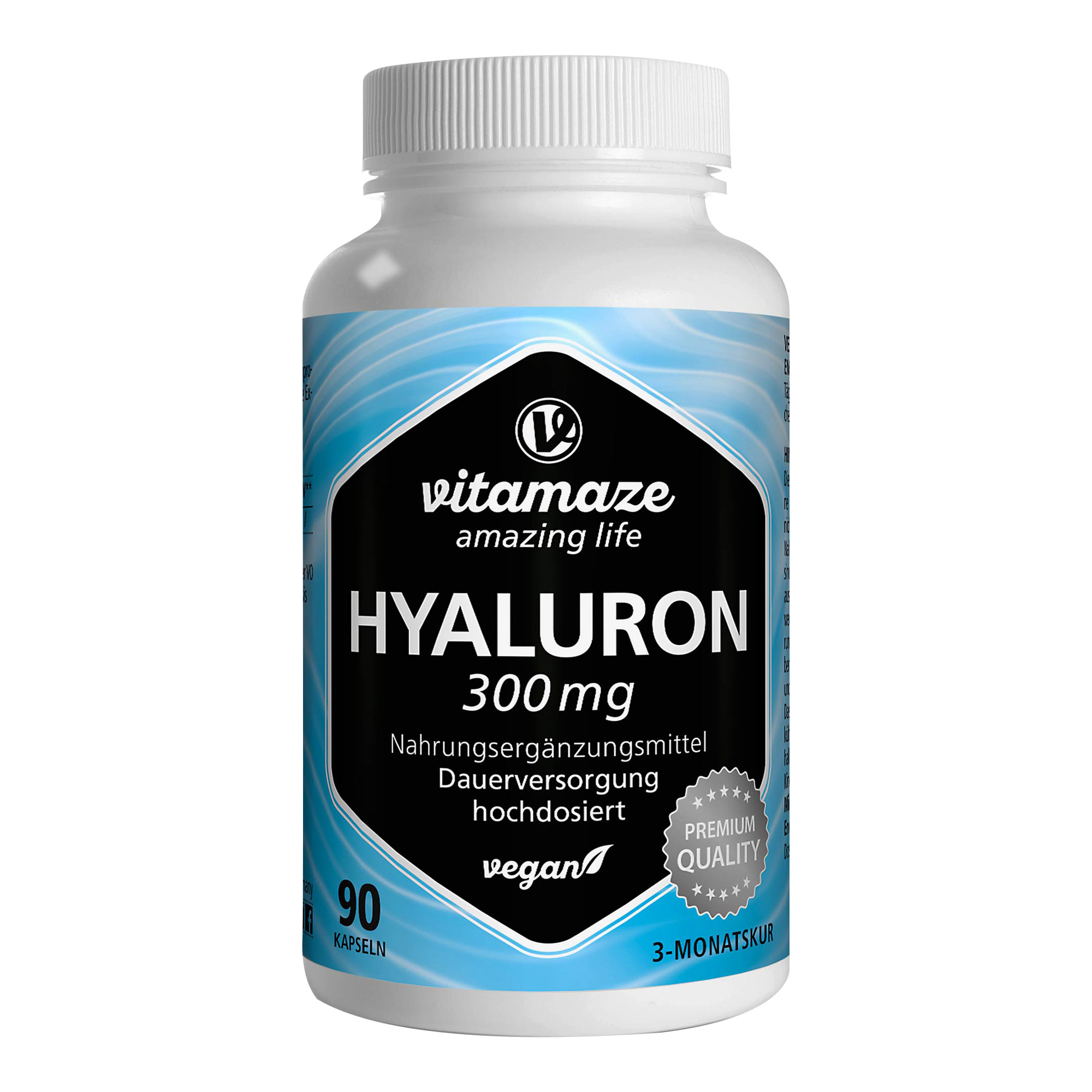 Hyaluronsäure 300 mg hochdosiert vegan Kapseln