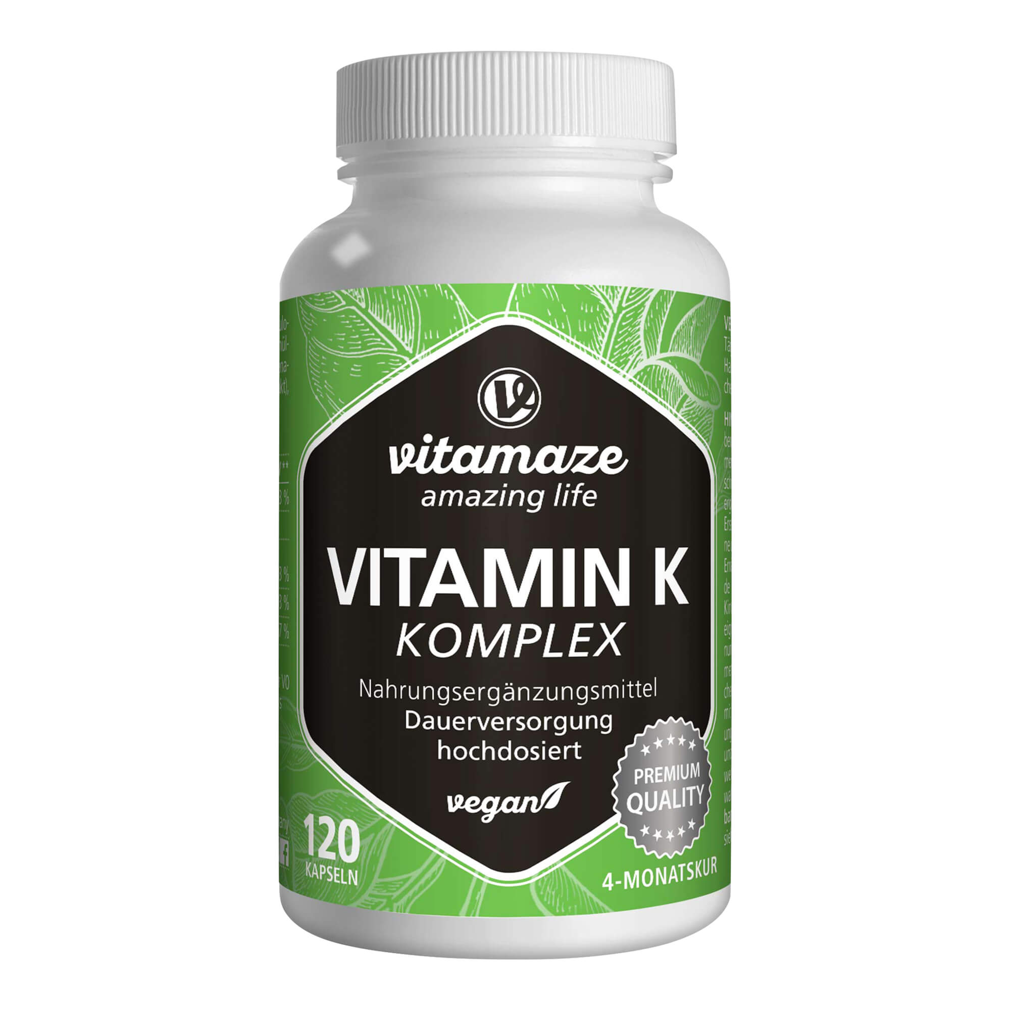 Vitamin K Komplex K1 + K2 vegan Kapseln