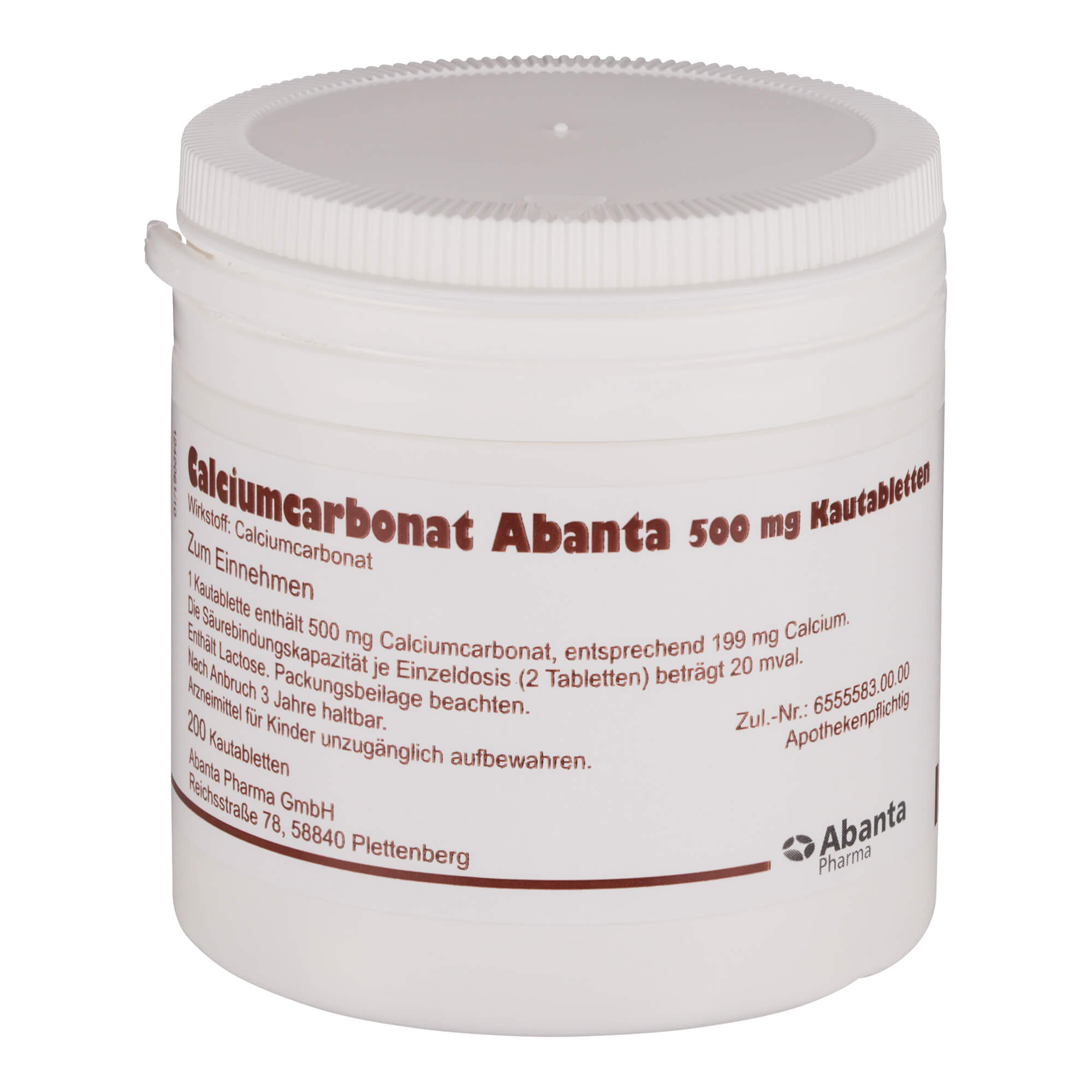 Calciumcarbonat Abanta 500 Mg Kautabletten - None