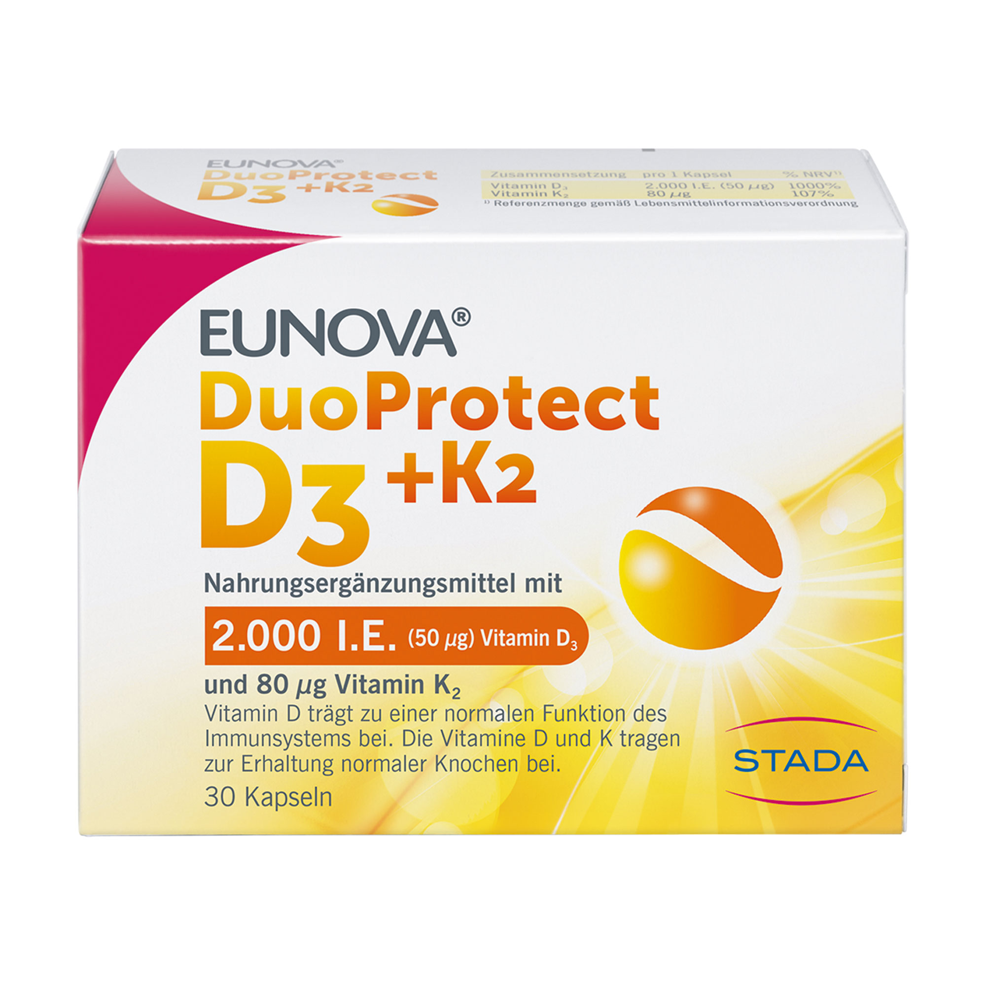 Eunova Duoprotect D3 + K2 2000 I.E. Kapseln - None