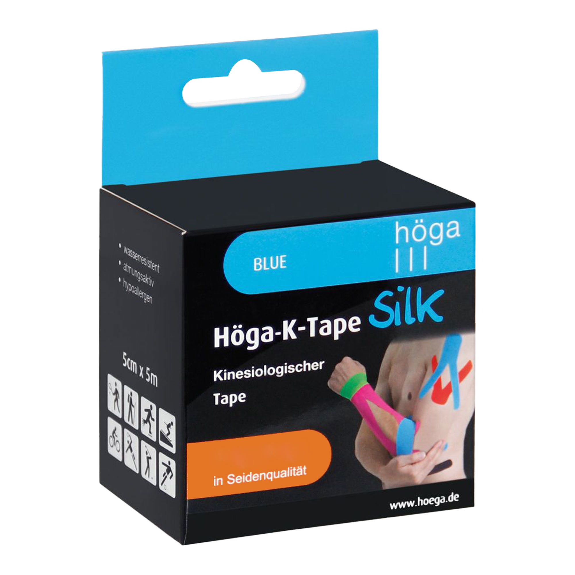 Höga-K-Tape Silk 5Cm X 5M Blue Kinesiologischer Tape - None