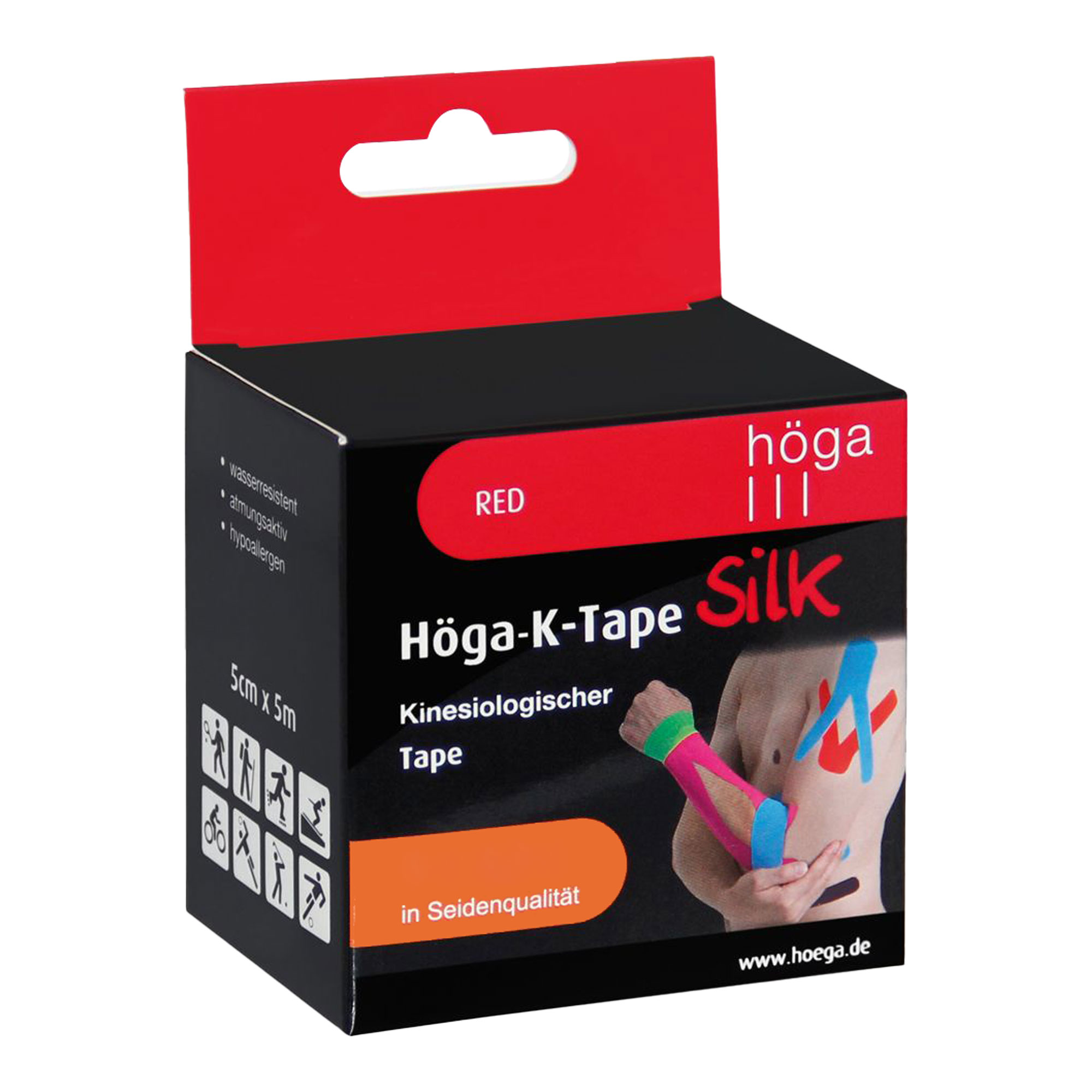 Höga-K-Tape Silk 5Cm X 5M Red Kinesiologischer Tape - None