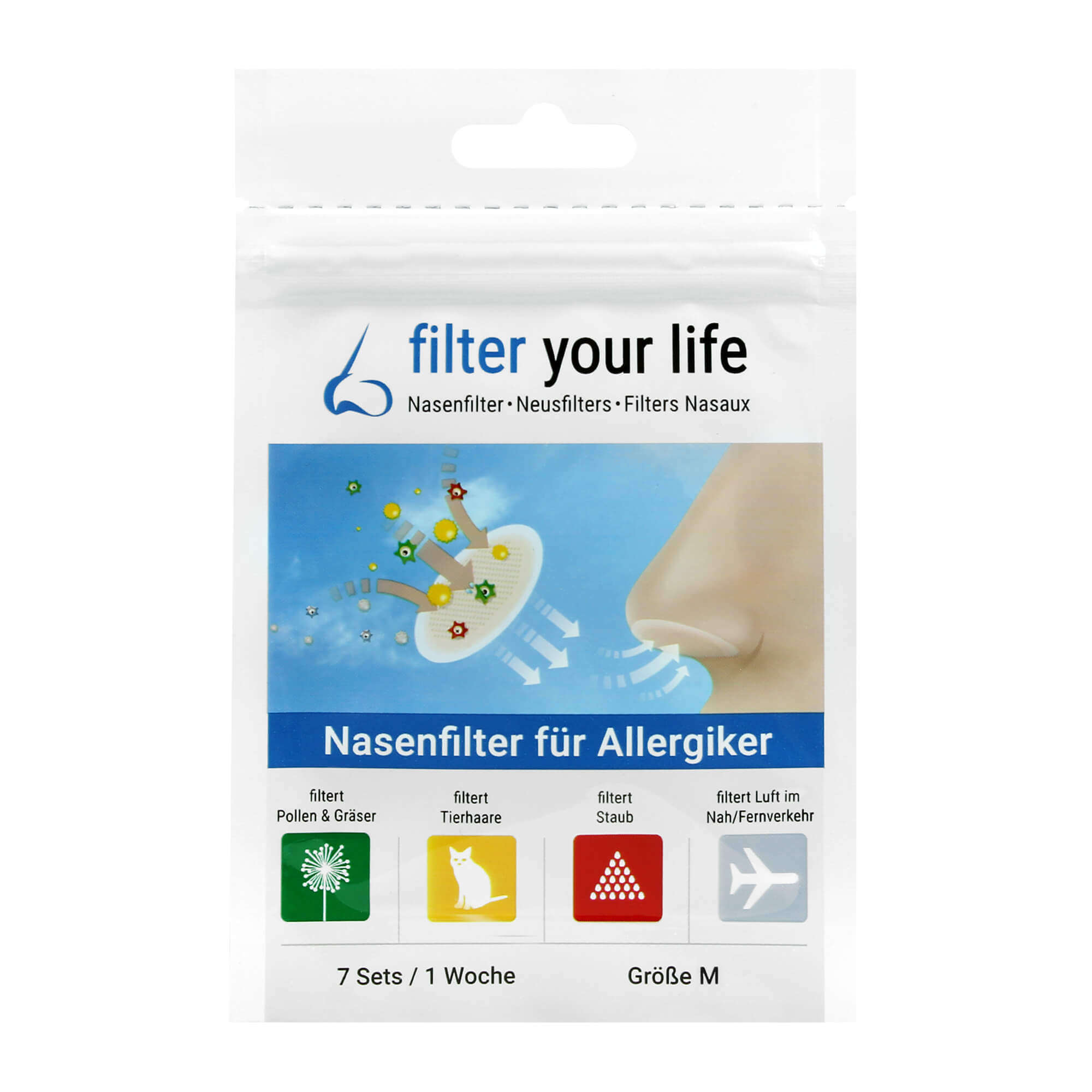 Filter Your Life Nasenfilter Für Allergiker Gr. M - None